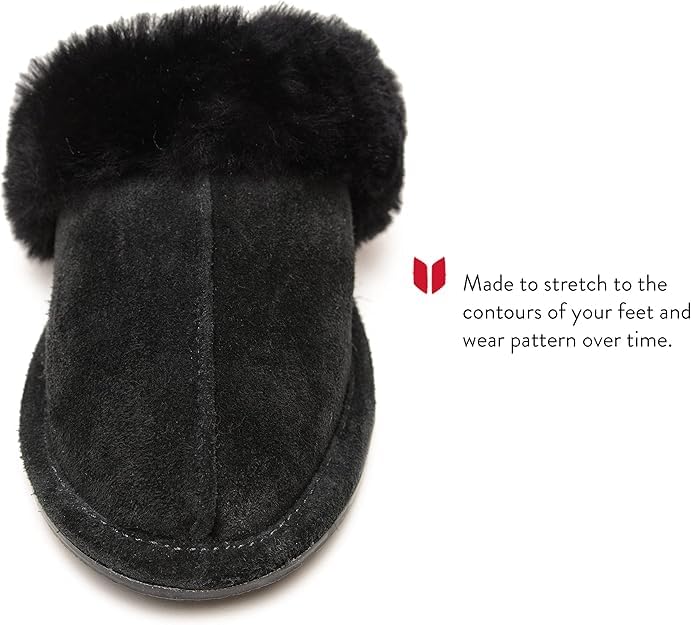 Minnetonka Women's Sheepskin Slides - Soft & Comfortable House Slippers for Indoor/Outdoor Wear, Perfect for Relaxing at Home or Quick Errands