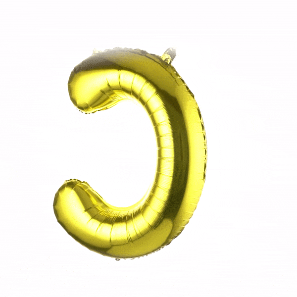 Gold Mylar Letter C Balloon - 40 Inch Large Foil Alphabet Balloon for Birthday Party Decorations, Baby Shower, Graduation & Wedding Celebrations