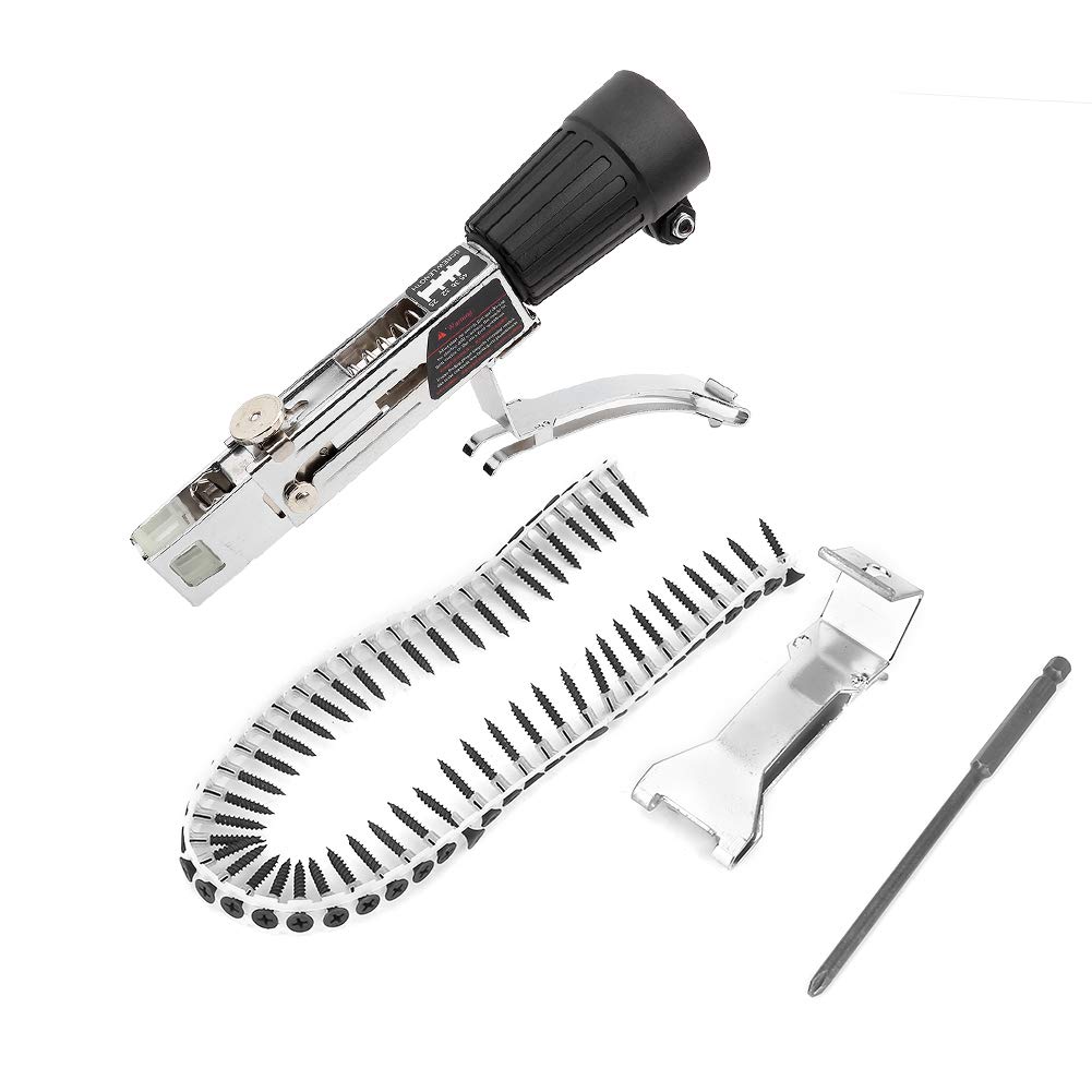 3PCS Woodworking Automatic Nail Gun Adapter Set - Electric Drill Chain Attachment Kit for Nail Guns & Power Drills - Perfect for DIY Projects, Home Renovation & Carpentry Work