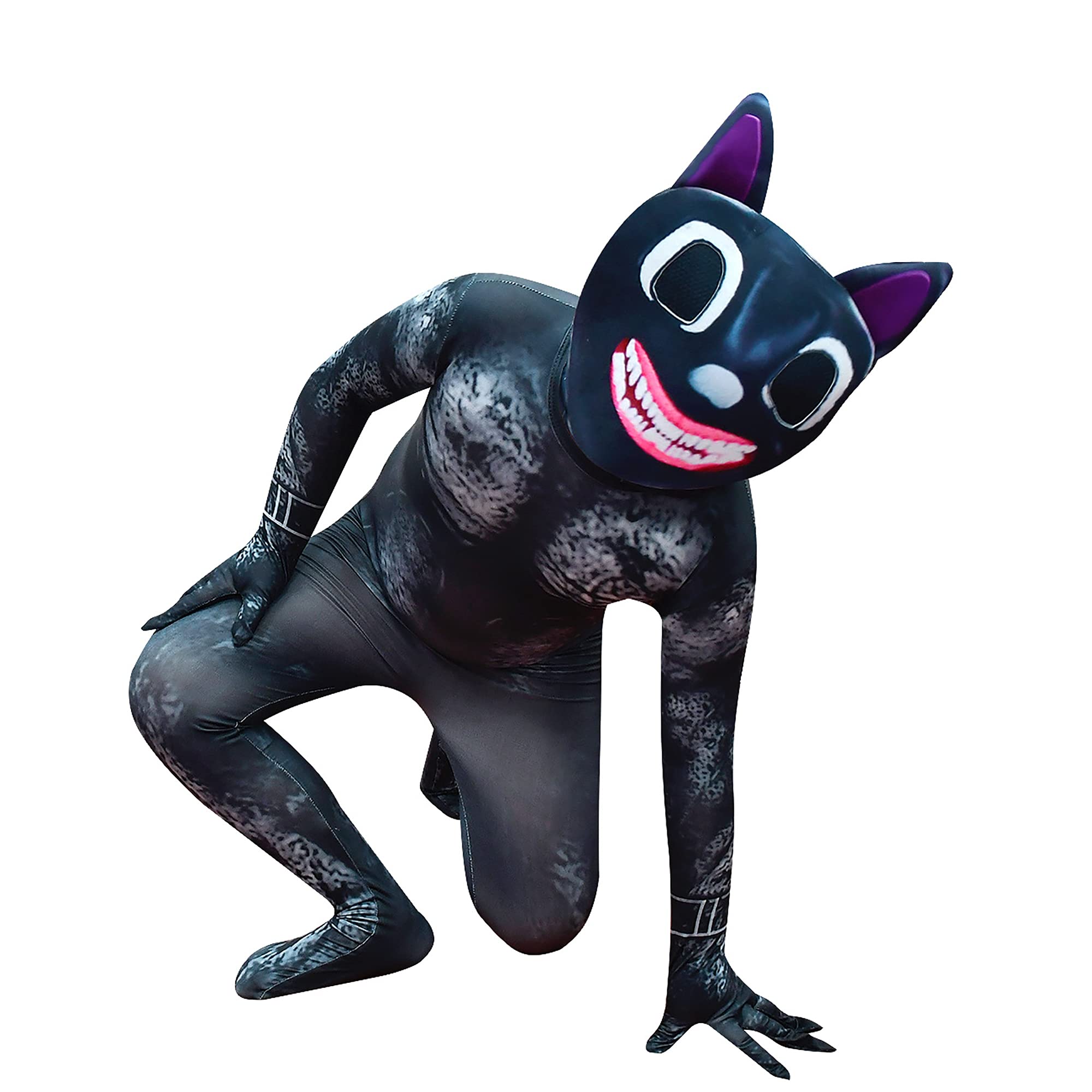 Scary Halloween Cartoon Animal Cosplay Costume - Dog, Cat, Lion Monster Bodysuit with Mask for Kids | Spooky Party, Trick or Treat, Costume Contest