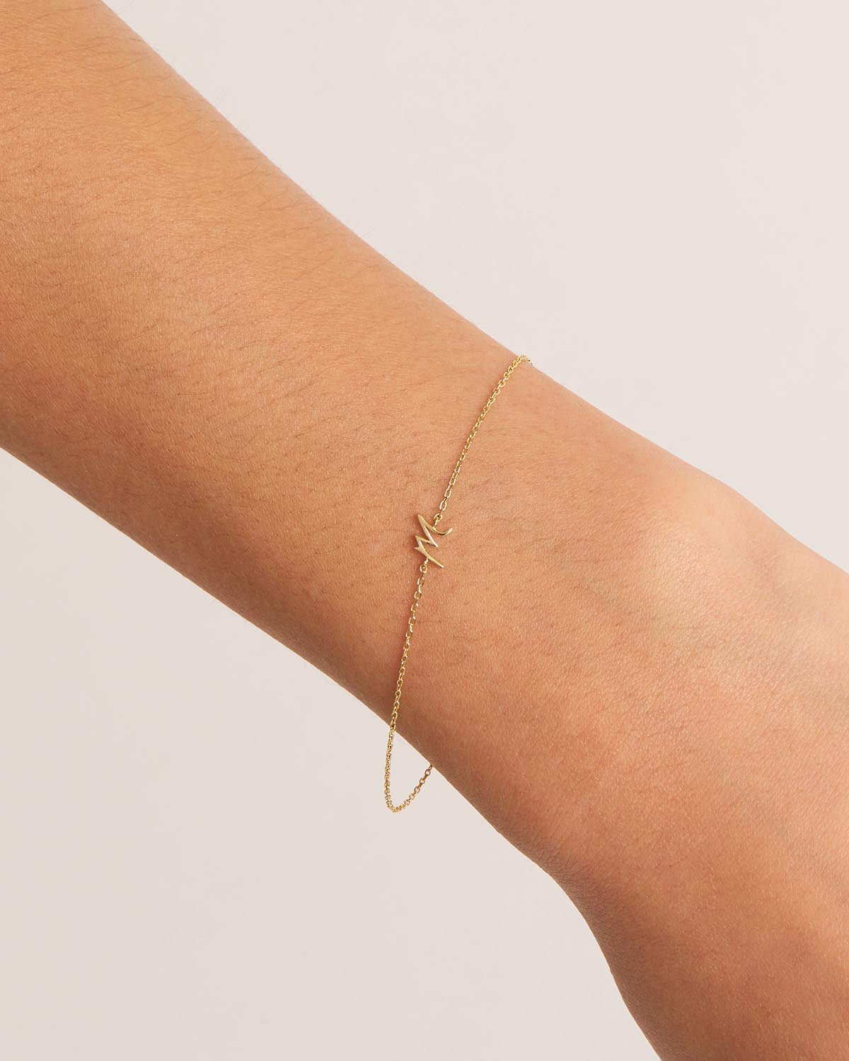 14K Solid Gold Love Letter Bracelet - Dainty & Elegant Jewelry for Women, Perfect Gift for Anniversary, Valentine's Day & Special Occasions
