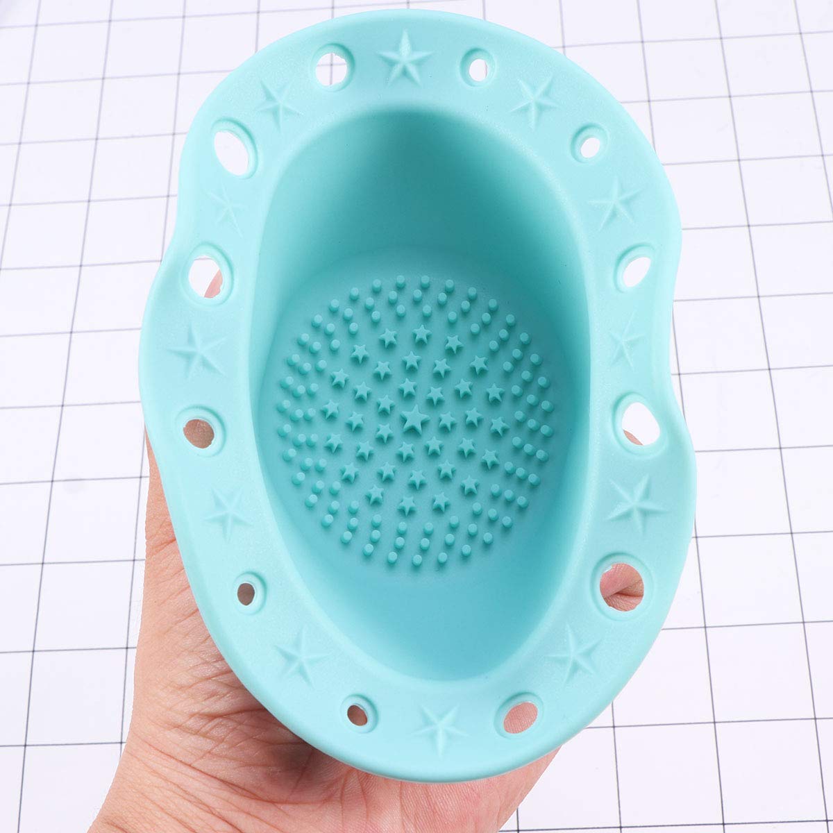 1Pc Mint Green Silicone Brush Cleaner - Makeup Brush Holder & Scrubber for Cosmetics Tools - Perfect for Washing, Drying & Organizing Brushes at Home or Salon
