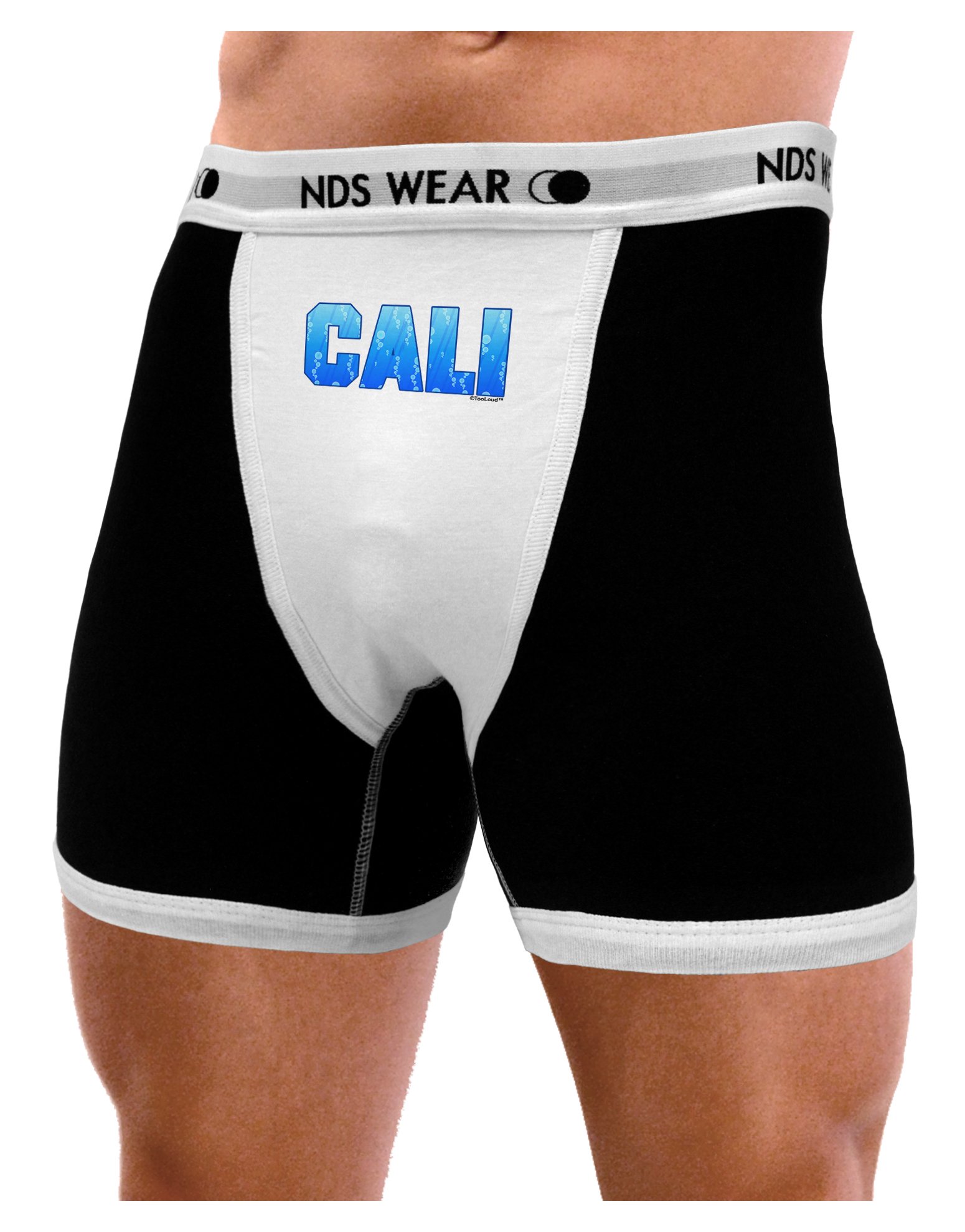 TooLoud Cali Ocean Bubbles Men's Boxer Brief Underwear - Soft & Breathable Cotton Underwear for Men, Comfortable Everyday Wear, Gym & Sleep