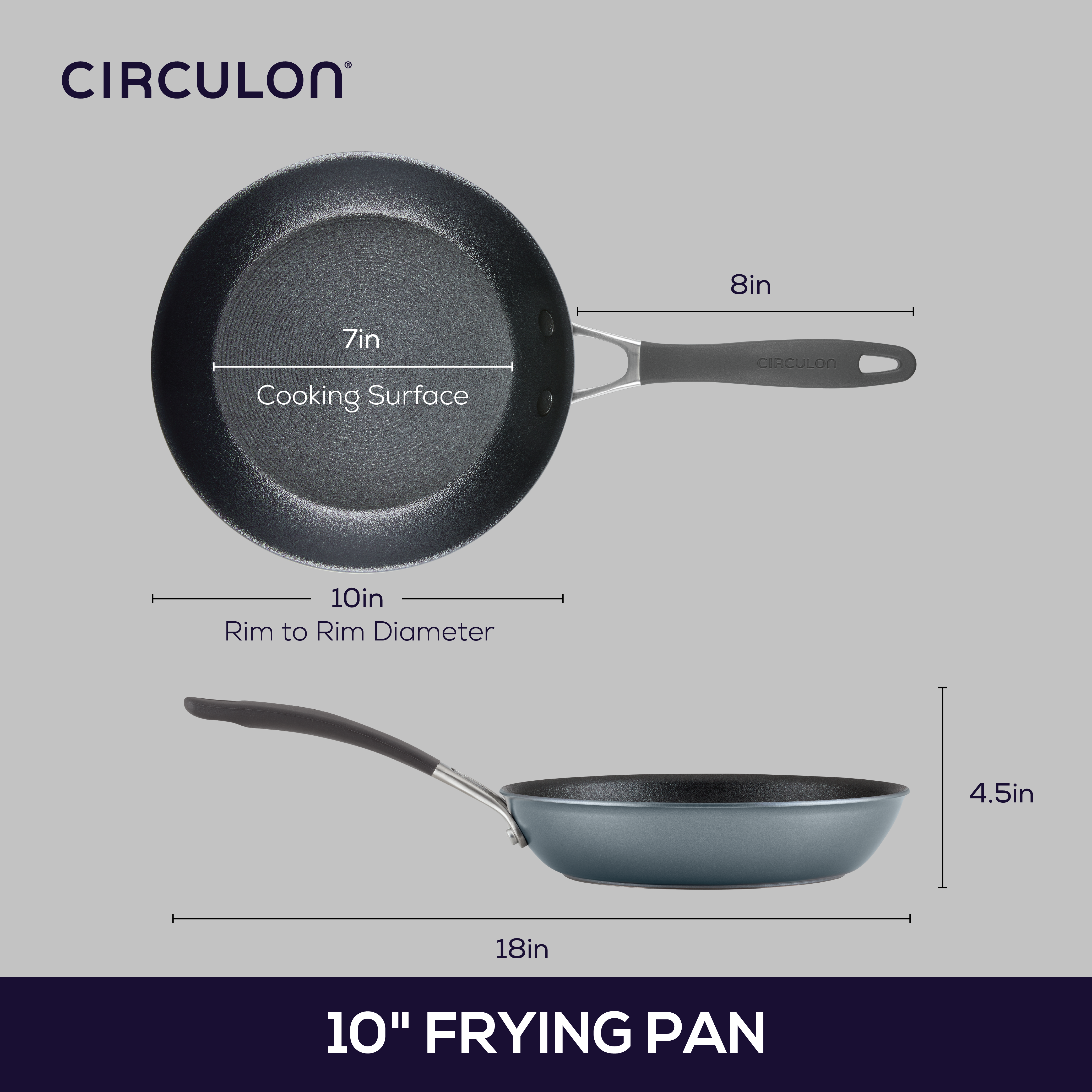 10 Inch Nonstick Frying Pan with ScratchDefense™ Technology - Perfect for Eggs, Pancakes & Stir Fry | Durable & Easy Clean Cookware for Home Kitchen