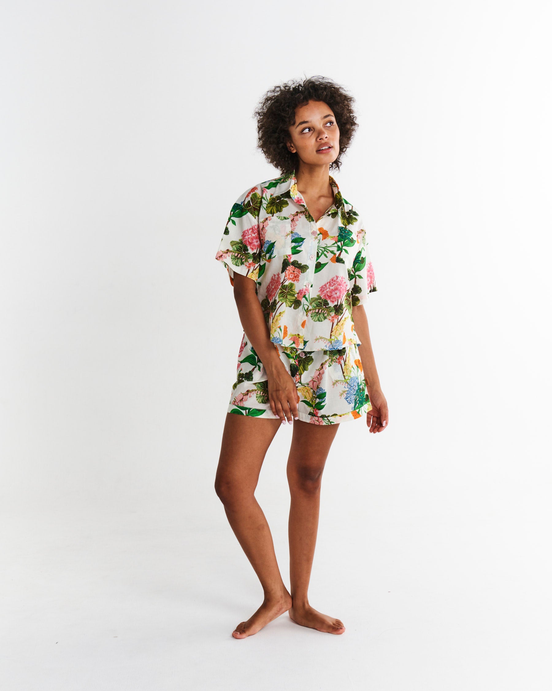 Organic Cotton Short Sleeve Pajama Set for Women - Soft & Breathable Sleepwear, Lounge Wear, Cute Matching PJs for Comfortable Nights & Relaxing at Home