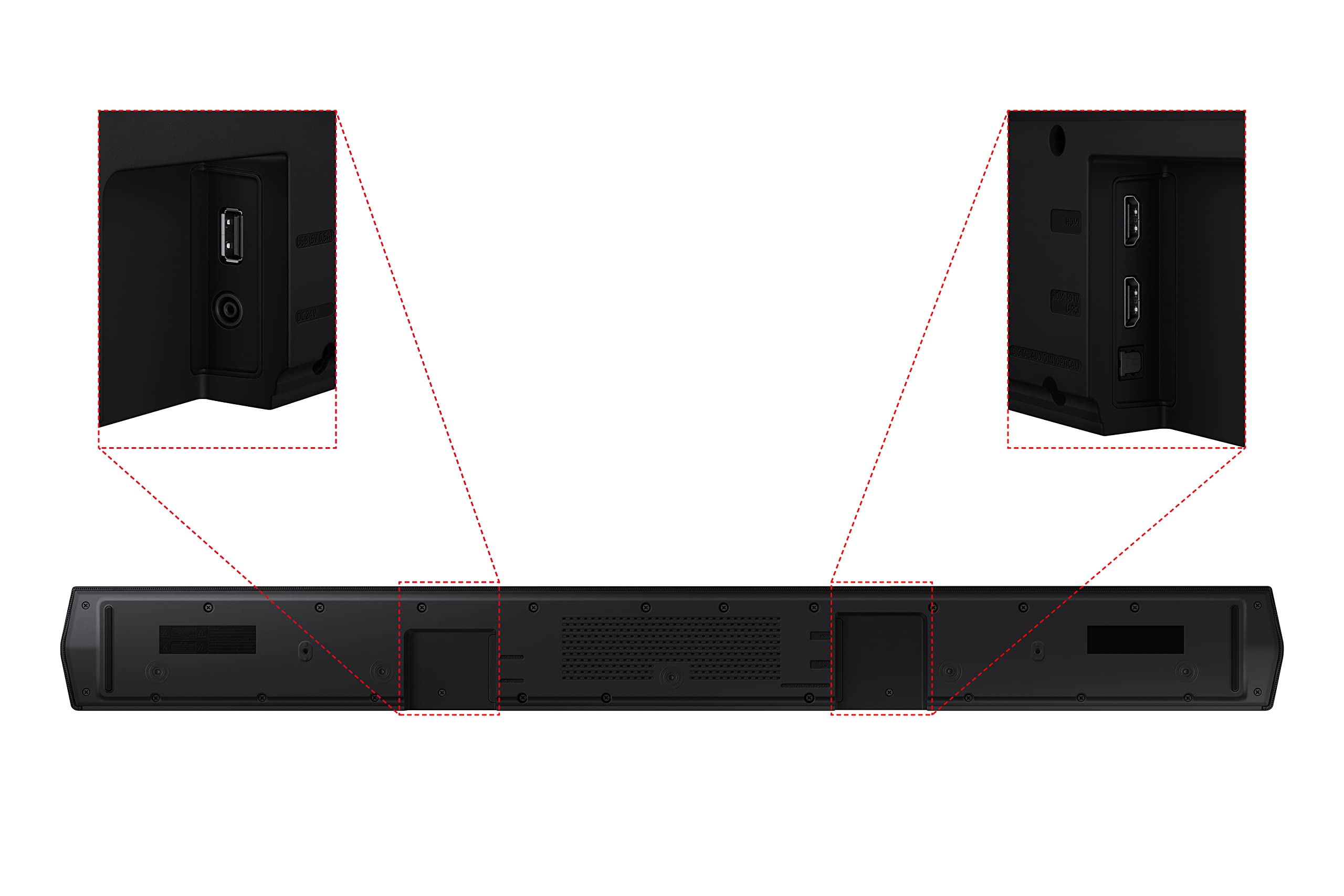 Samsung B650 Soundbar Speaker (2022) - 3.1ch Surround Sound with 7 Speakers, Virtual DTS:X, Wireless Subwoofer, Adaptive Sound Lite, Bluetooth Multiconnect & Wall Mount Kit - Perfect for Home Theater and Gaming