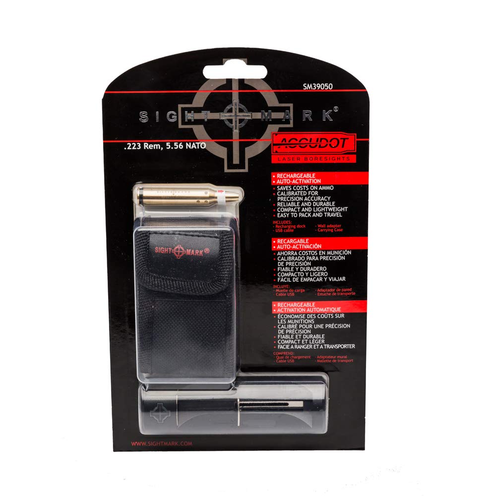 Sightmark Accudot Red Laser Boresight - Precision Rifle & Handgun Zeroing Tool for Hunting & Shooting Range Practice