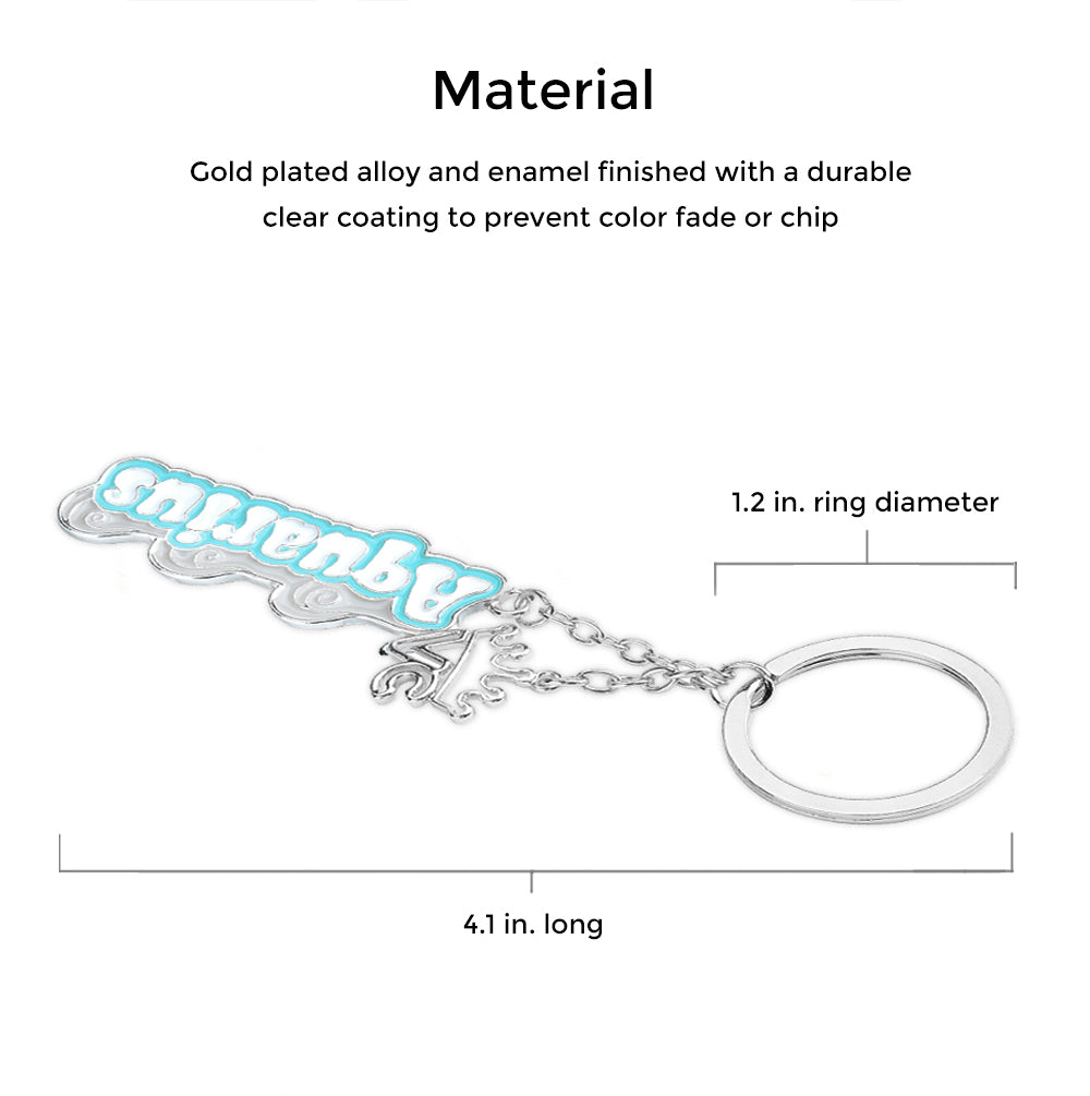 Zodiac Keychains - Personalized Astrology Key Rings for All 12 Zodiac Signs - Perfect for Gifts, Keychains, and Daily Use