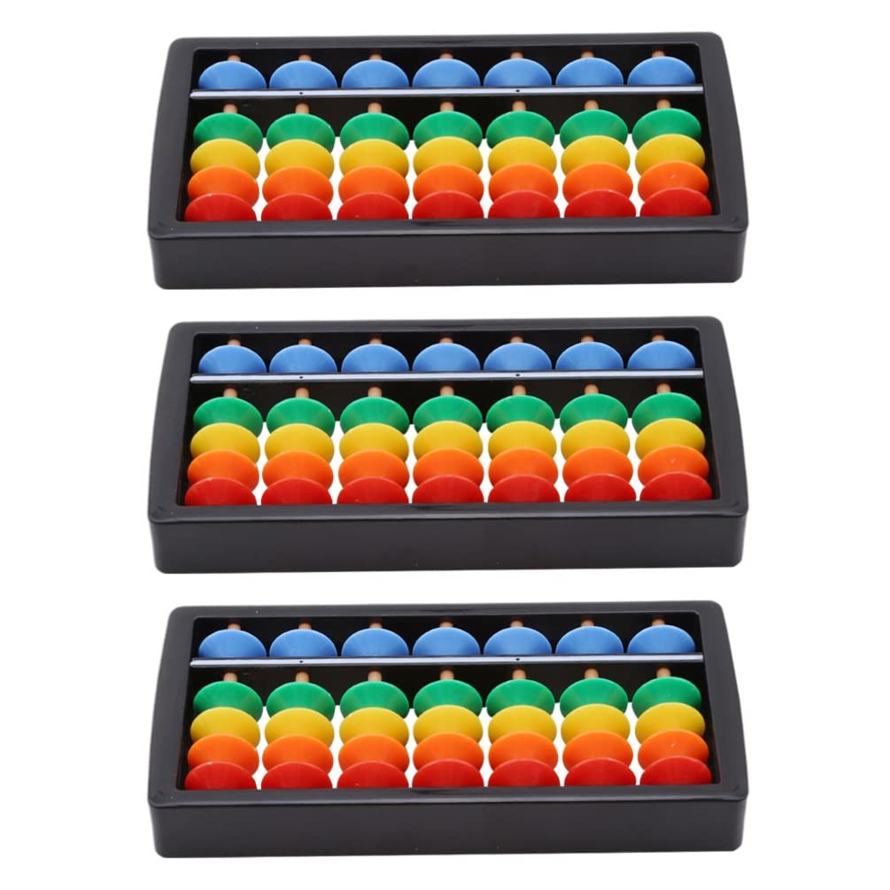 NUOBESTY Toddler Educational Toys - 3pcs Wooden Abacus Math Learning Tool for Kids, Counting Beads for Boys & Girls - Perfect for Preschool Math Practice, Homeschool Supplies & Classroom Learning Activities