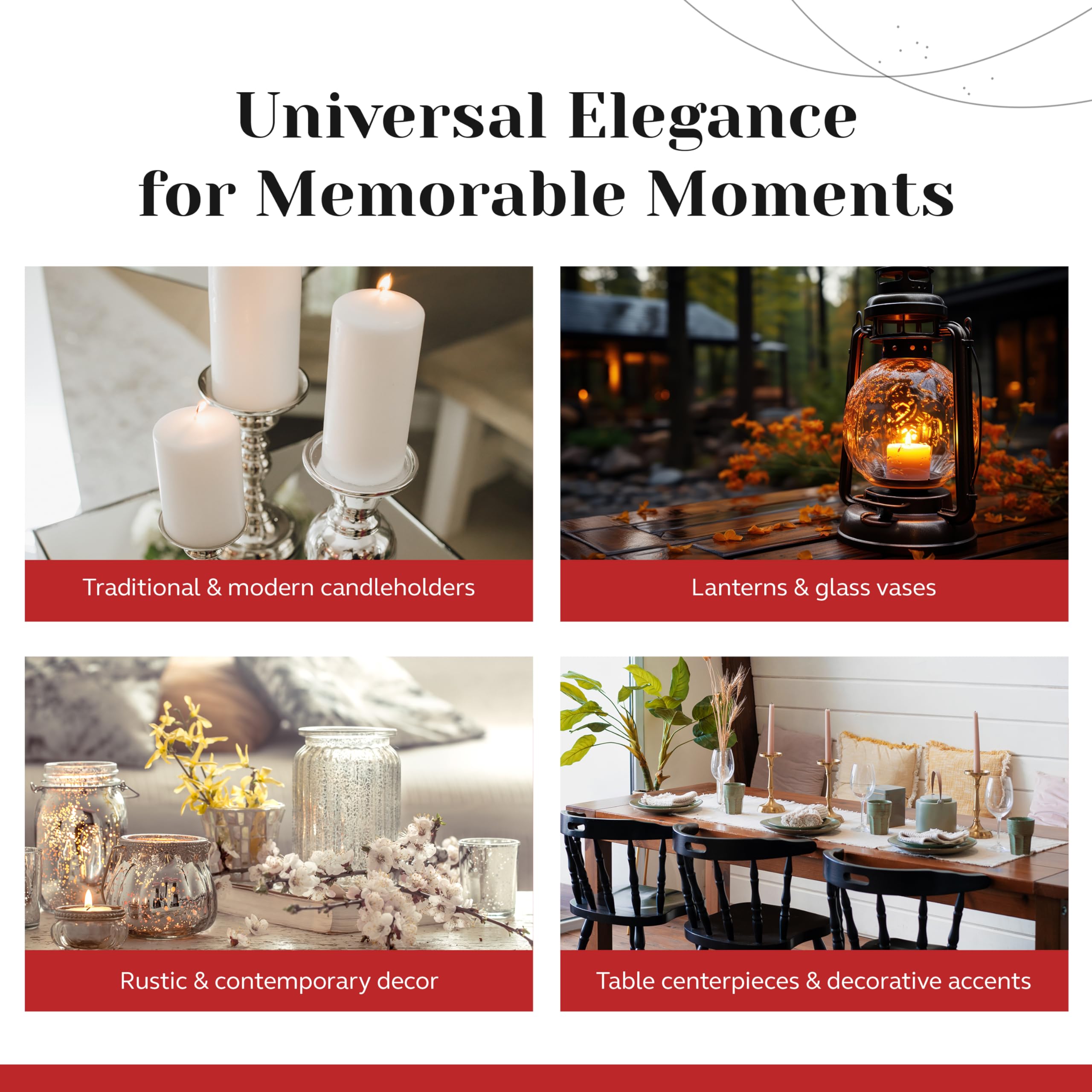 PARNOO Ivory Pillar Candles Set of 3 - Dripless Unscented Decorative Candles (3x3, 3x6 & 3x9 Inches) for Wedding Centerpieces, Home Decor, Table Settings & Romantic Ambiance