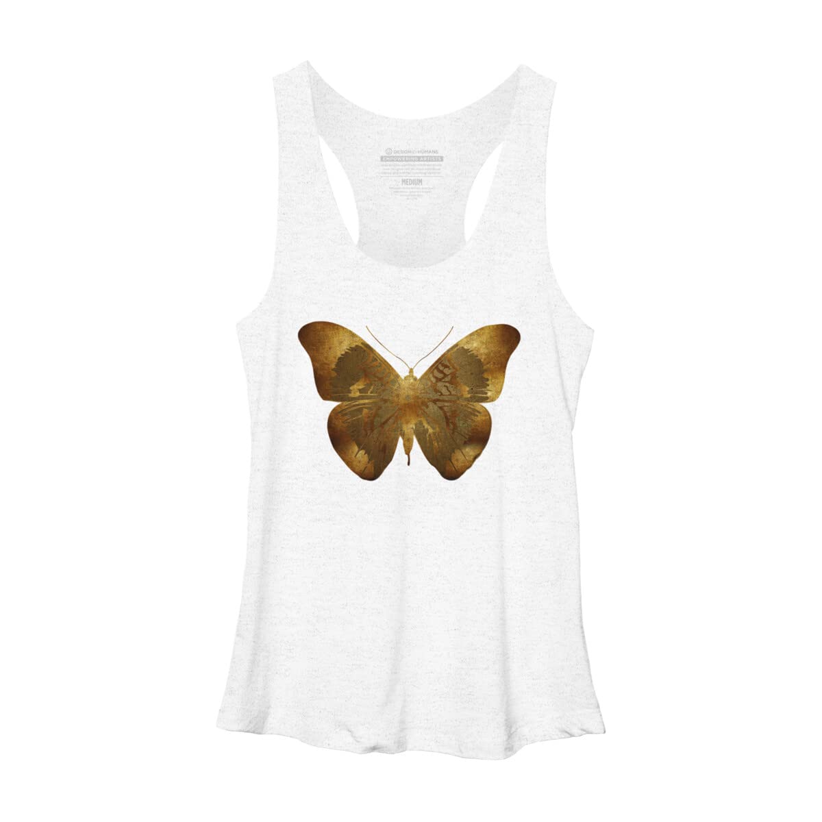 Design By Humans Women's Iron Butterfly Racerback Tank Top by Adamzworld - Soft Breathable Workout & Yoga Top for Women