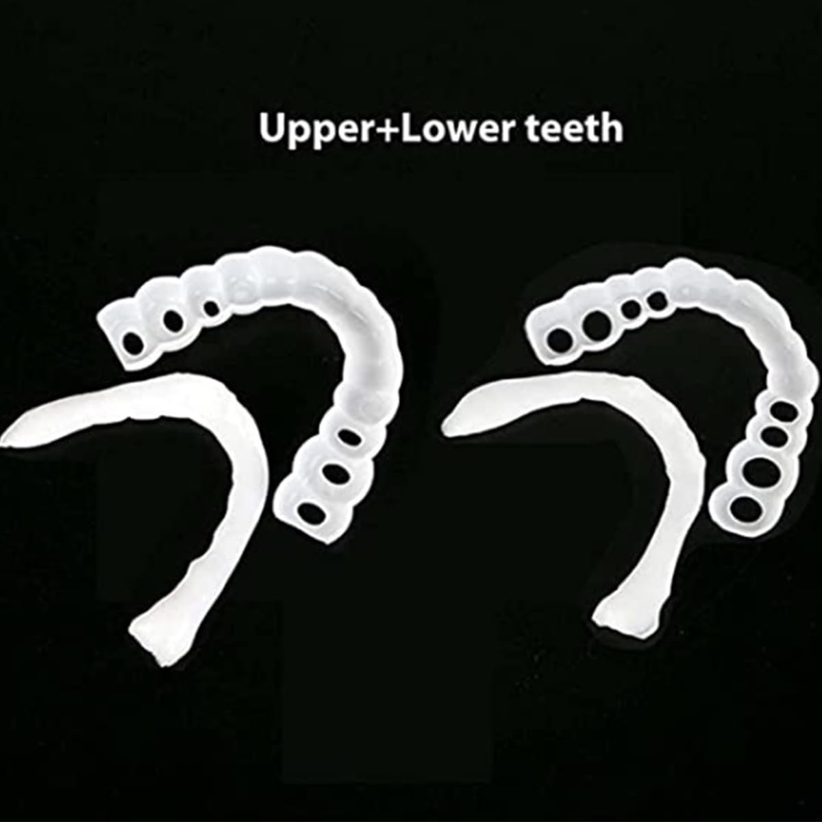 2 Pairs of Temporary Beautiful Smile Veneers - Instant Teeth Whitening & Perfect Smile for Photos, Events & Confidence Boost