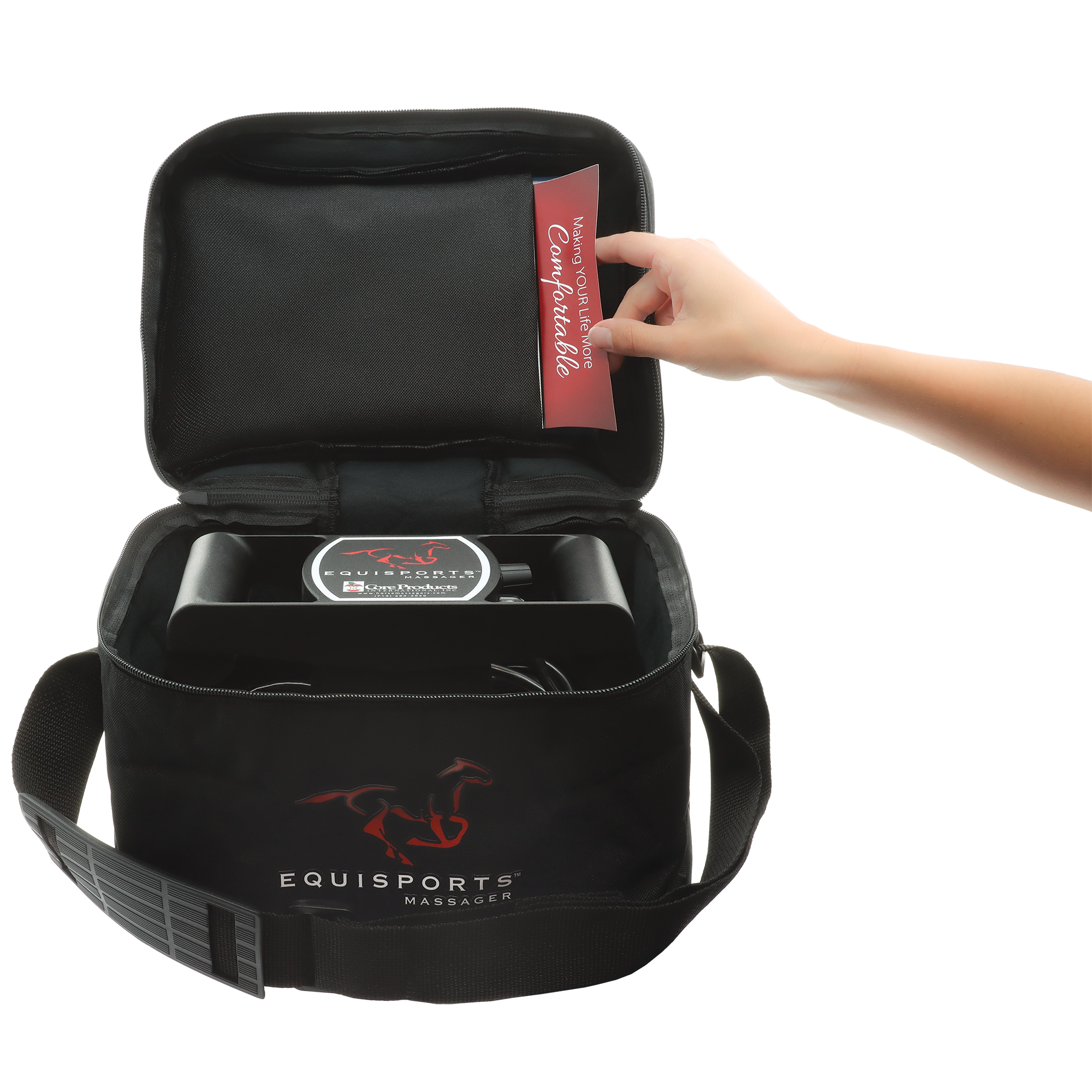 Equisports Massager Nylon Carrying Case - Portable Storage Bag for Sports Massage Guns - Perfect for Gym, Travel & Home Use