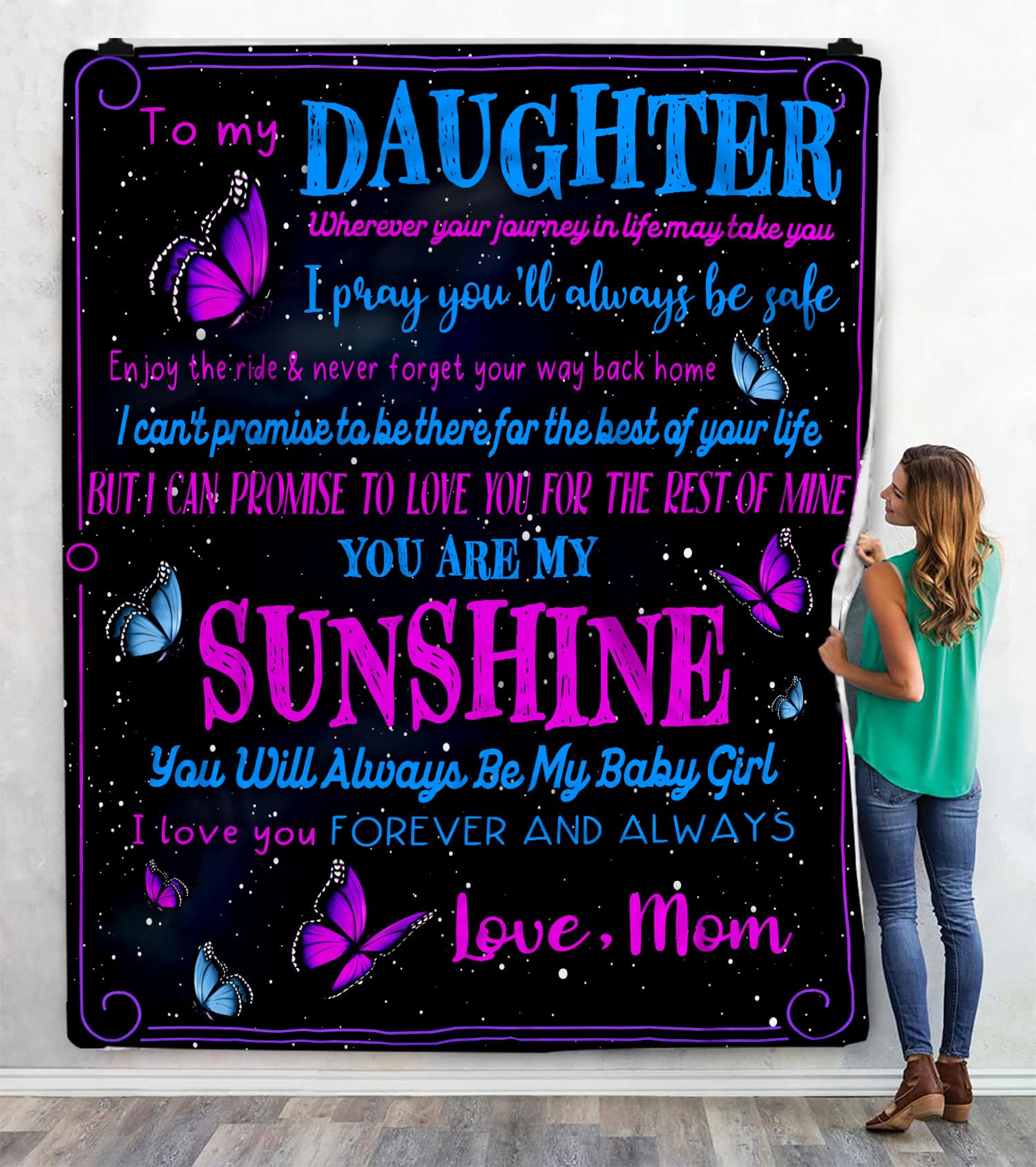 Personalized Throw Blanket with Custom Name - Soft Fleece Blanket Gift for Son, Daughter, Grandson, Granddaughter from Mom, Dad, Grandma or Grandpa - Perfect for Birthdays, Christmas, Anniversaries & Cozy Family Moments