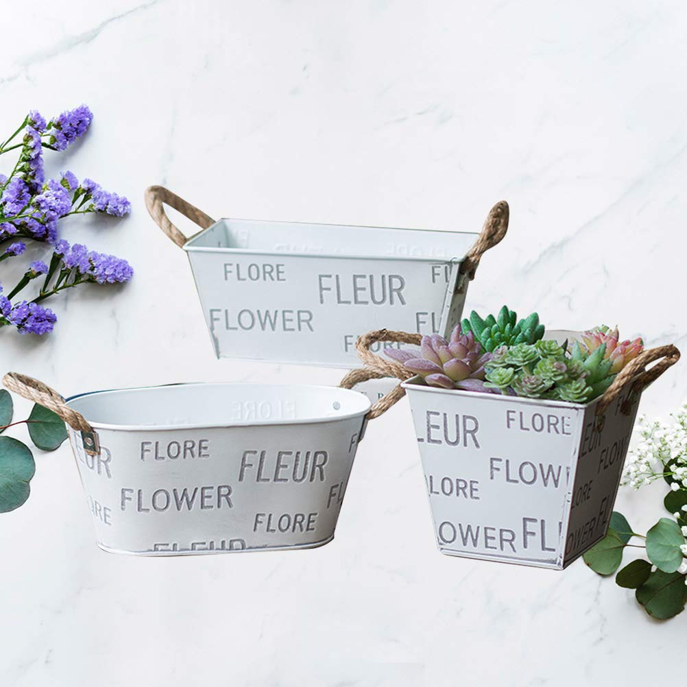 DOITOOL 3-Pack Flower Pots - Small Planters for Succulents, Herbs & Indoor Plants - Decorative Ceramic Flower Holders for Home, Office & Garden Decor