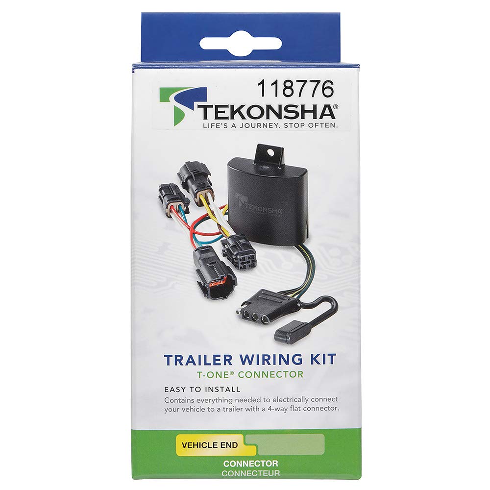 TEKONSHA T-One® T-Connector Harness 4-Way Flat Trailer Wiring Kit - Compatible with Honda Accord & Other Vehicles - Easy Installation for Towing & Hauling