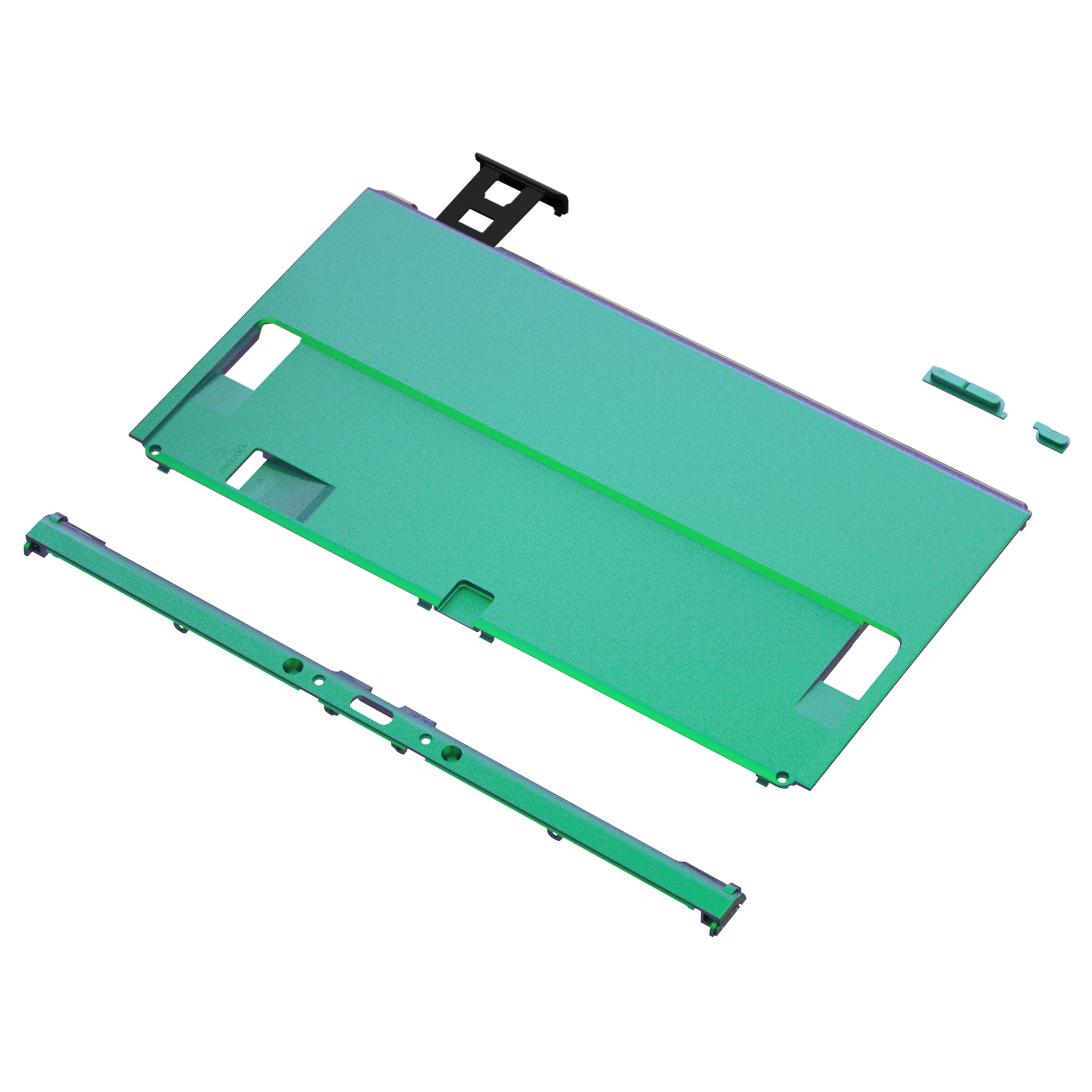 eXtremeRate Replacement Back Plate for Nintendo Switch OLED Console - Chameleon Green Purple | Custom Shell Cover for Enhanced Gaming Experience | Perfect for Gaming Enthusiasts & DIY Modders