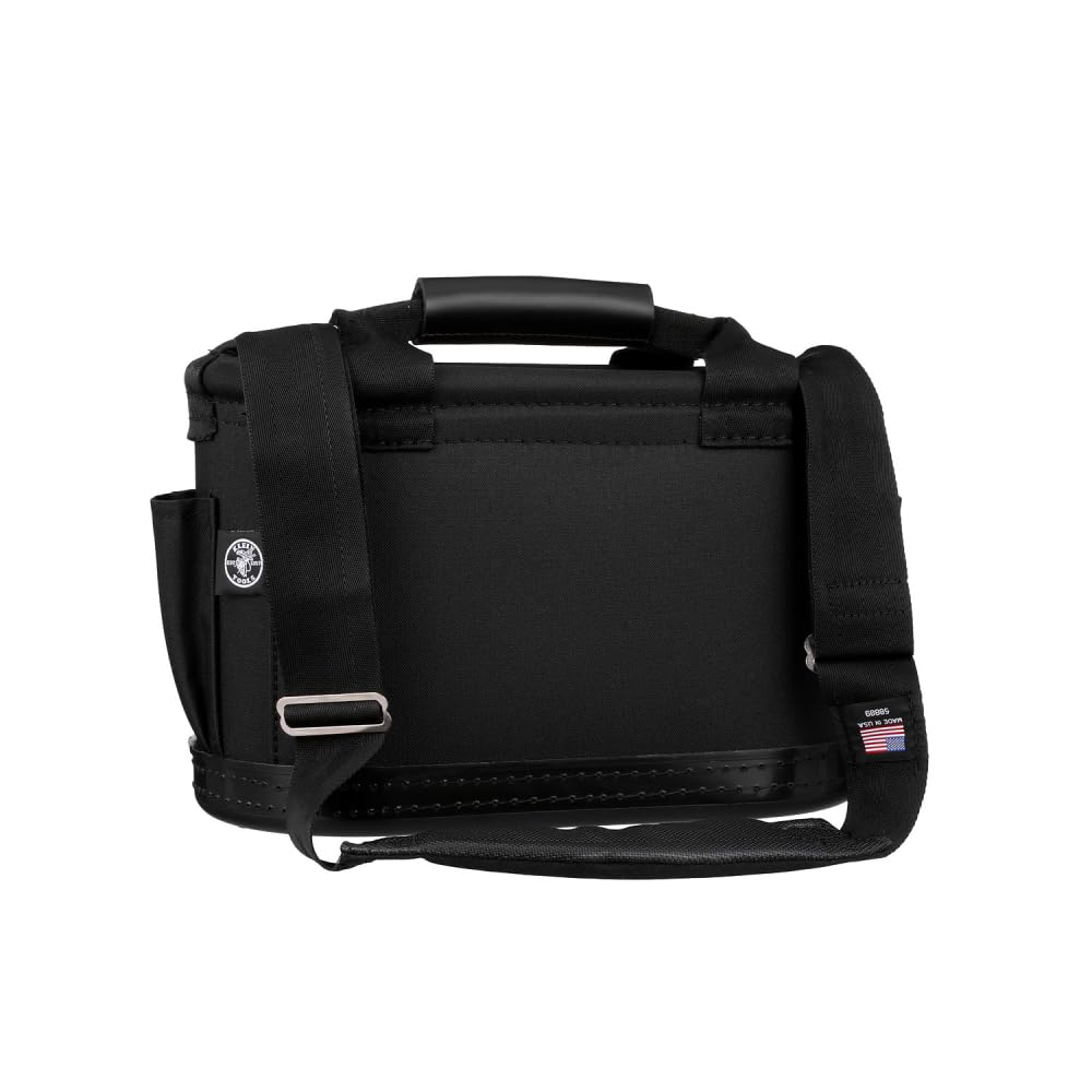Klein Tools 58888 12-Pocket Heavy Duty Tool Tote Bag with Adjustable Shoulder Strap - Perfect for Electricians, Contractors & DIY Home Improvement Projects