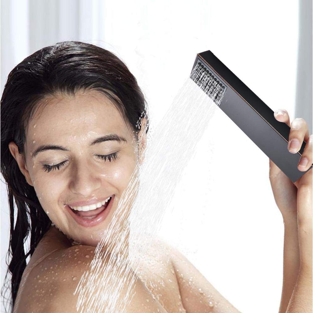 Black Bronze Wall Mounted Rain Shower Mixer Tap - 8 Inch Bathroom Faucet Set for Bathtub & Shower | Modern Waterfall Design for Spa-Like Experience in Home Bathrooms
