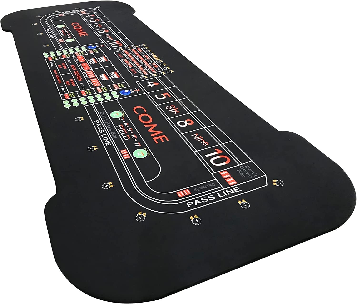 12ft Deluxe Casino Craps Poker Table with 136