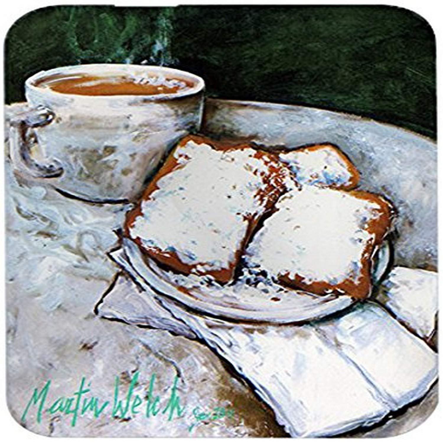 Caroline's Treasures MW1189LCB Large Tempered Glass Cutting Board - Decorative Kitchen Chopping & Serving Board for Beignets Breakfast, Entertaining & Home Decor
