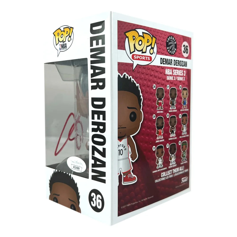 Demar DeRozan Autographed Funko Pop #36 with JSA COA - Toronto Raptors Signed Collectible for Basketball Fans & Memorabilia Display