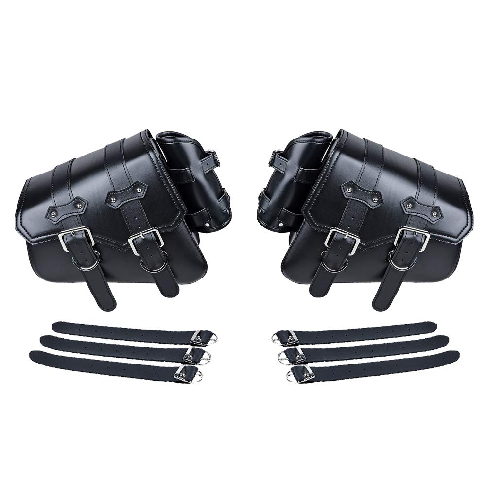 **Astra Depot Matte Black Left Side Battery Cover & Motorcycle Solo Saddle Bag Pannier Set - Compatible with 2014-2022 Harley Sportster XL 1200 & 883 - Perfect for Storage & Long Rides**
