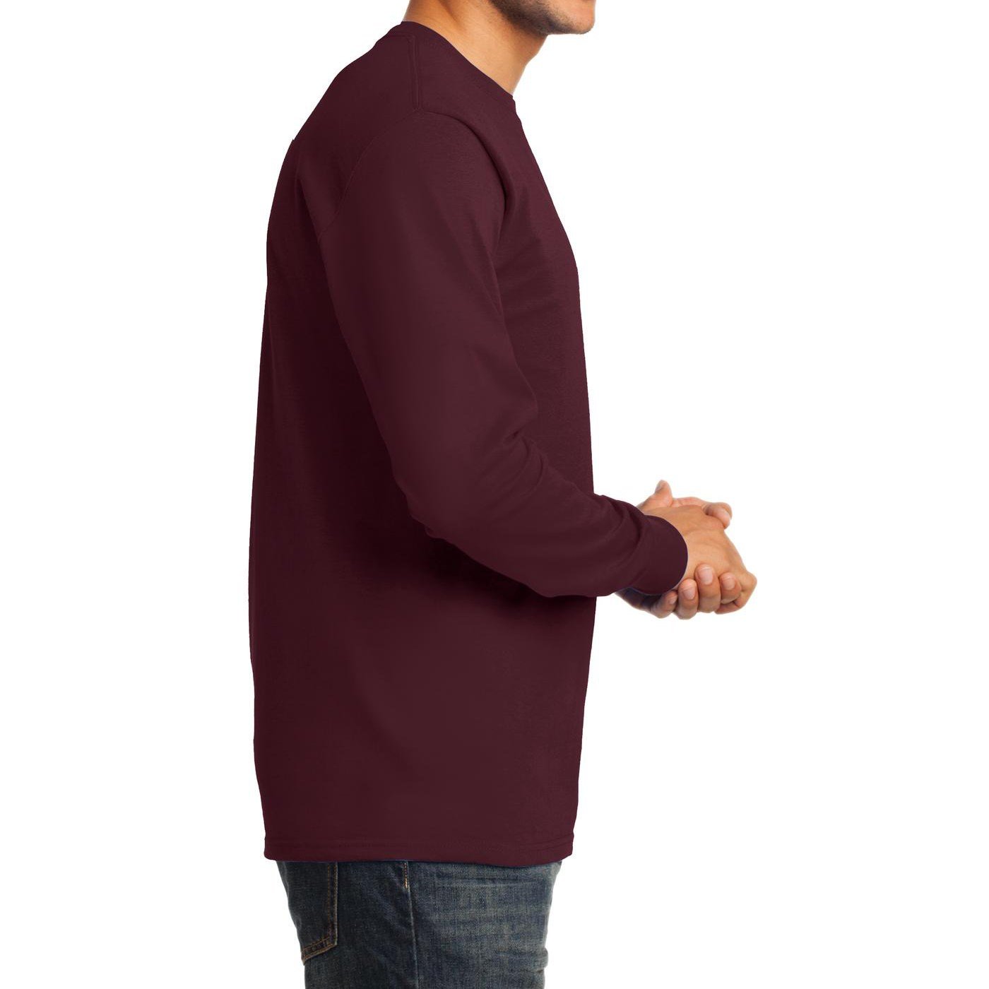 Premium Men's Long Sleeve Basic T-Shirt - Soft Cotton Crewneck Tee for Casual Wear, Layering & Everyday Comfort