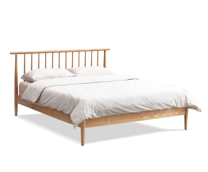 Solid Oak & Beech Wood Windsor Bed - Handcrafted Classic Wooden Bed Frame for Bedroom - Perfect for Master Bedroom, Guest Room & Cozy Farmhouse Style
