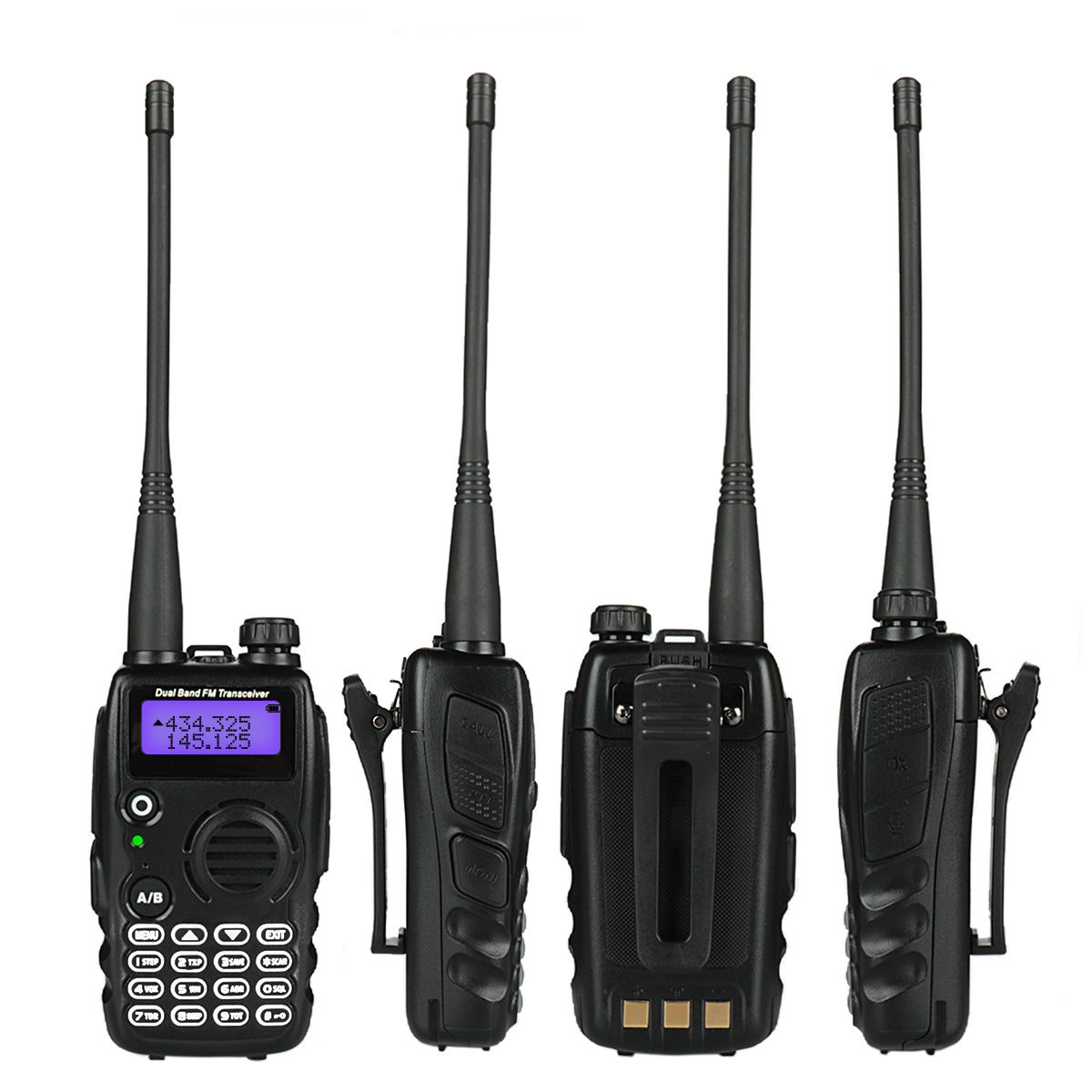 GA 5S Dual Band Tri Power Two-Way Radios (2 Pack + 1 Charging Cable) - Long Range Walkie Talkies for Outdoor Adventures, Construction Sites & Emergency Communication