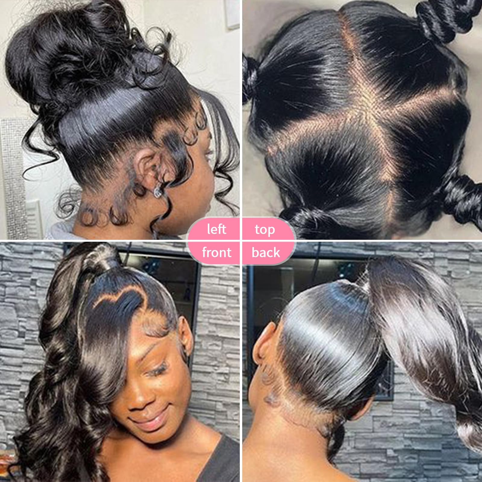 360 Body Wave Lace Front Wigs Human Hair - Pre Plucked 180% Density HD Transparent 360 Frontal 26 Inch - Natural Black Women's Wig with Baby Hair for Daily Wear, Parties & Special Occasions