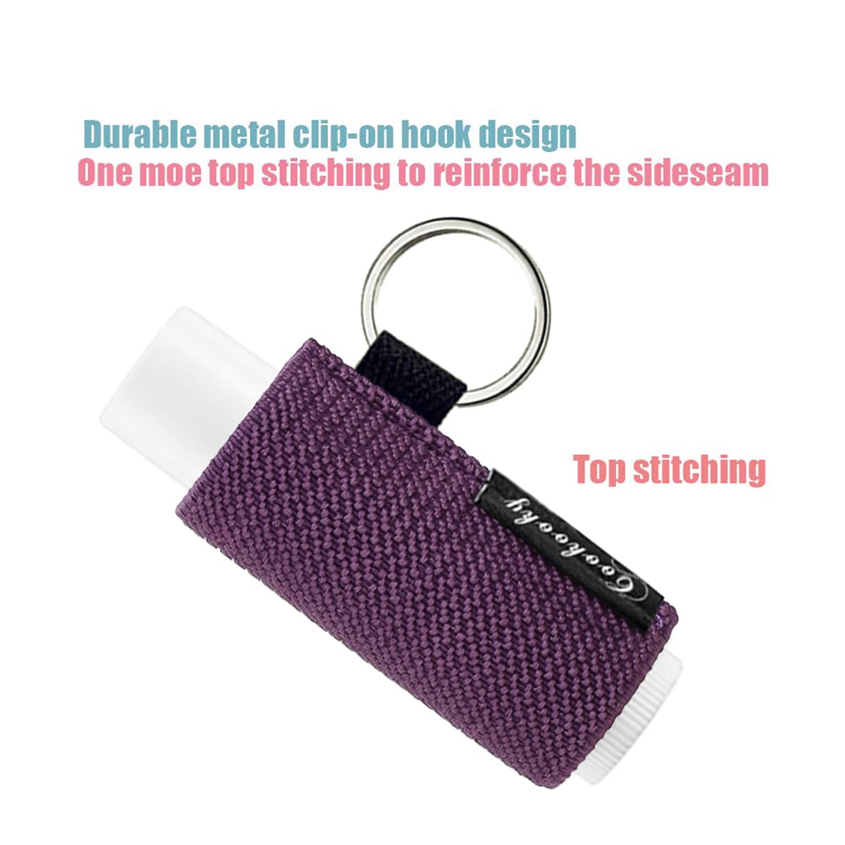 Cute Minimalist Lip Balm Keychain Holder - Chapstick Holder Keychain for Women & Men - Perfect for Gym, Travel, and Everyday Use