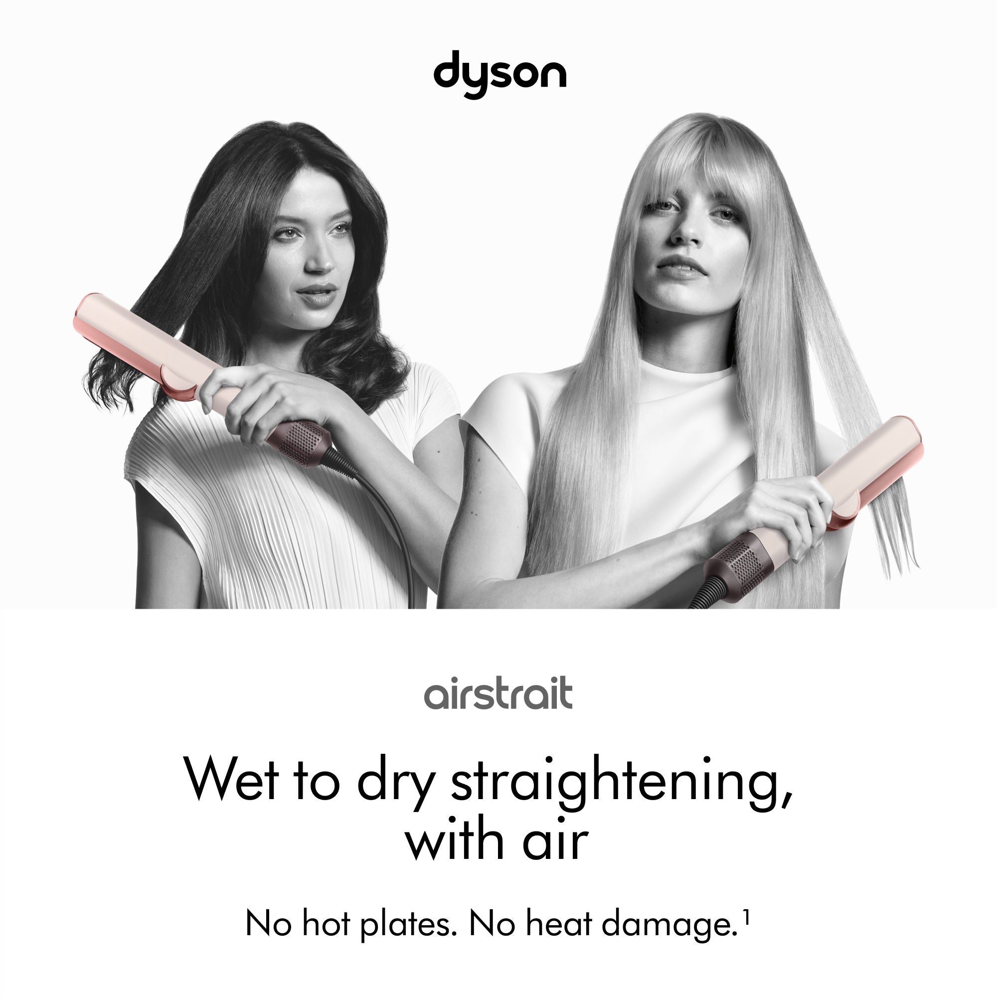 Professional Airstrait Hair Straightener - Ionic Ceramic Flat Iron for Frizz-Free Smoothing - Perfect for Home & Salon Styling