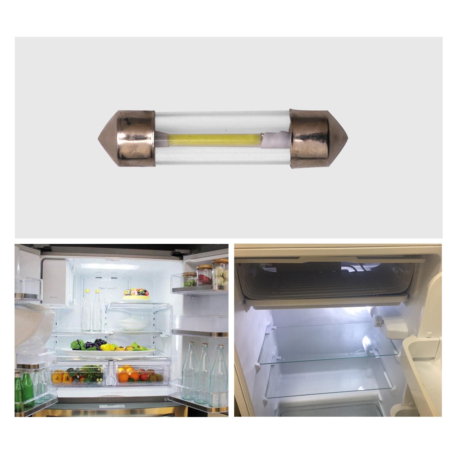 2Pcs RV DC12V LED Interior Light Bulbs - 36mm Replacement Bulbs for Camper, Motorhome & Refrigerator Lighting - Energy Efficient & Long Lasting for Road Trips & Camping Adventures