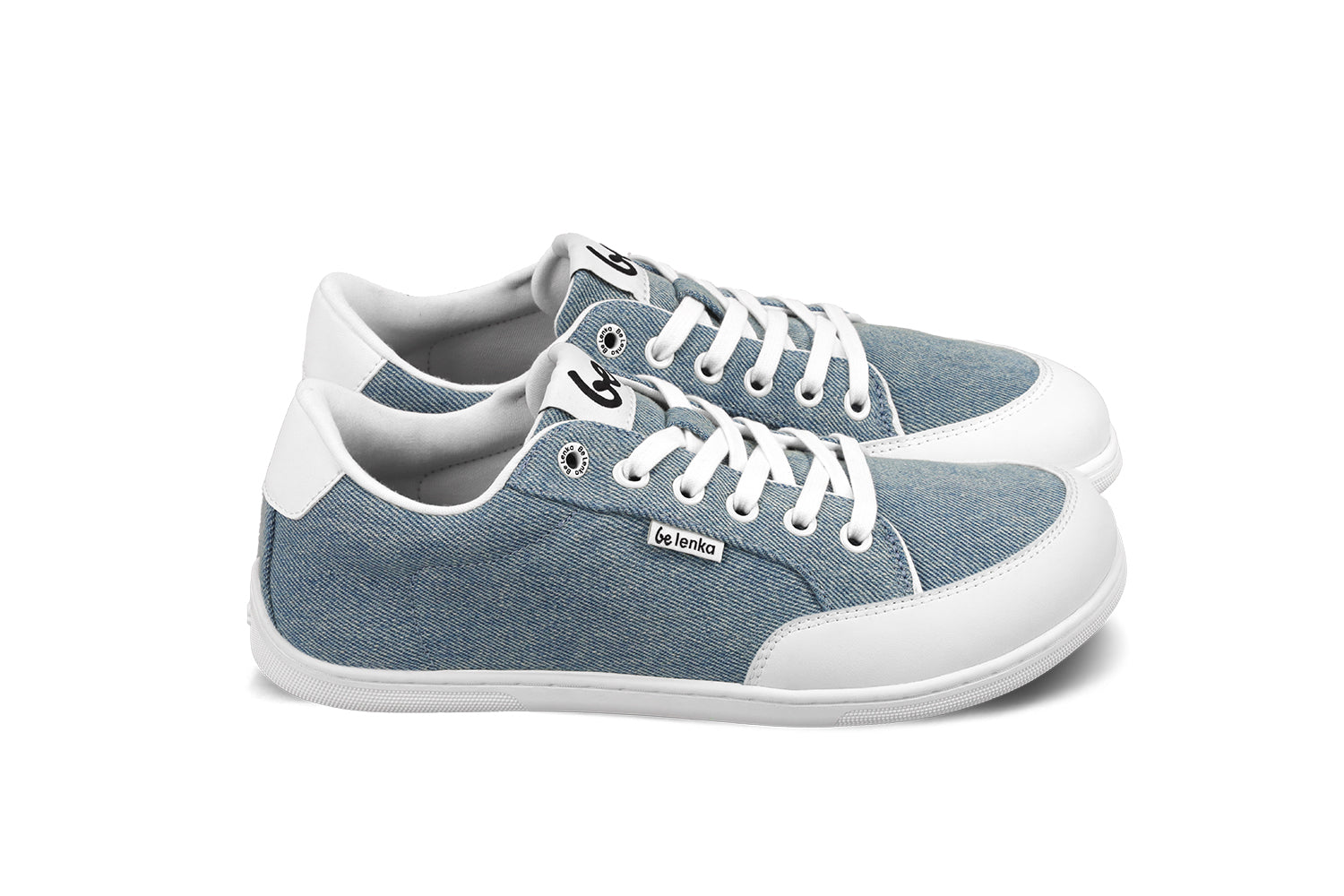 Barefoot Sneakers for Women - Be Lenka Rebound Denim Light Blue | Minimalist Zero Drop Shoes for Running, Walking & Gym | Comfortable & Flexible Footwear for Active Lifestyle