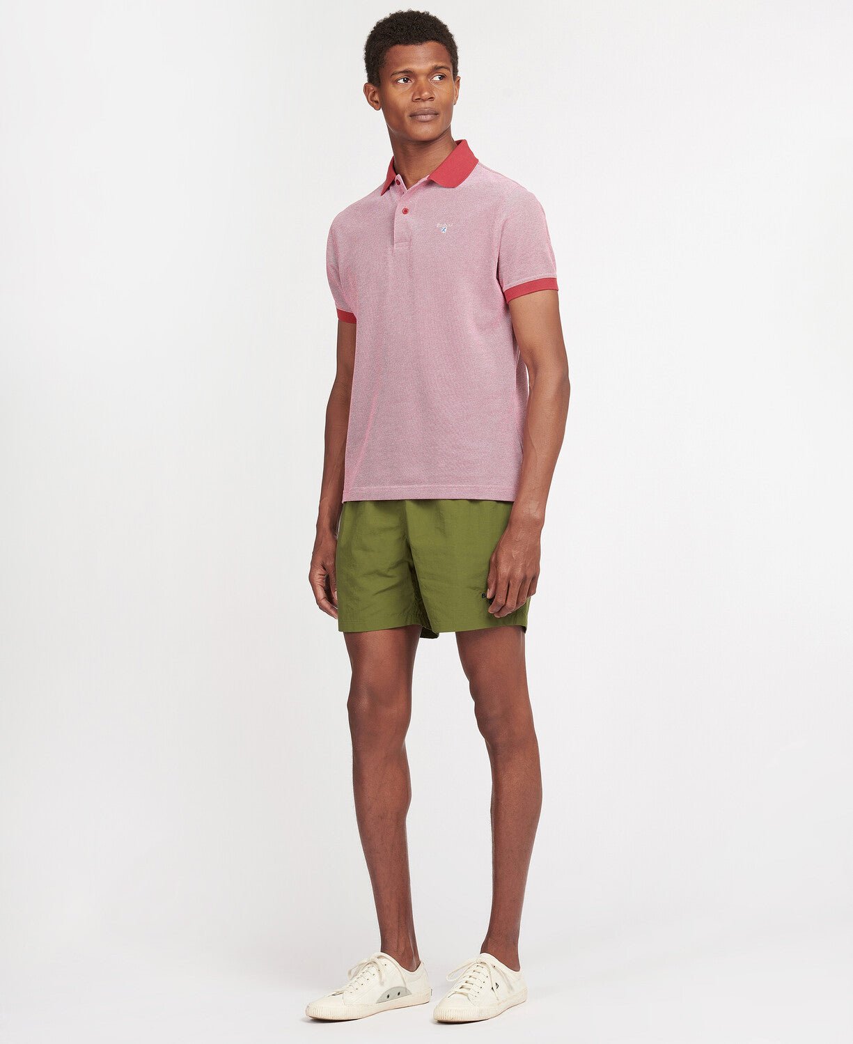 BARBOUR Essential Logo Swim Shorts for Men - Quick-Dry Comfortable Olive Green Swimwear for Beach, Pool & Vacation