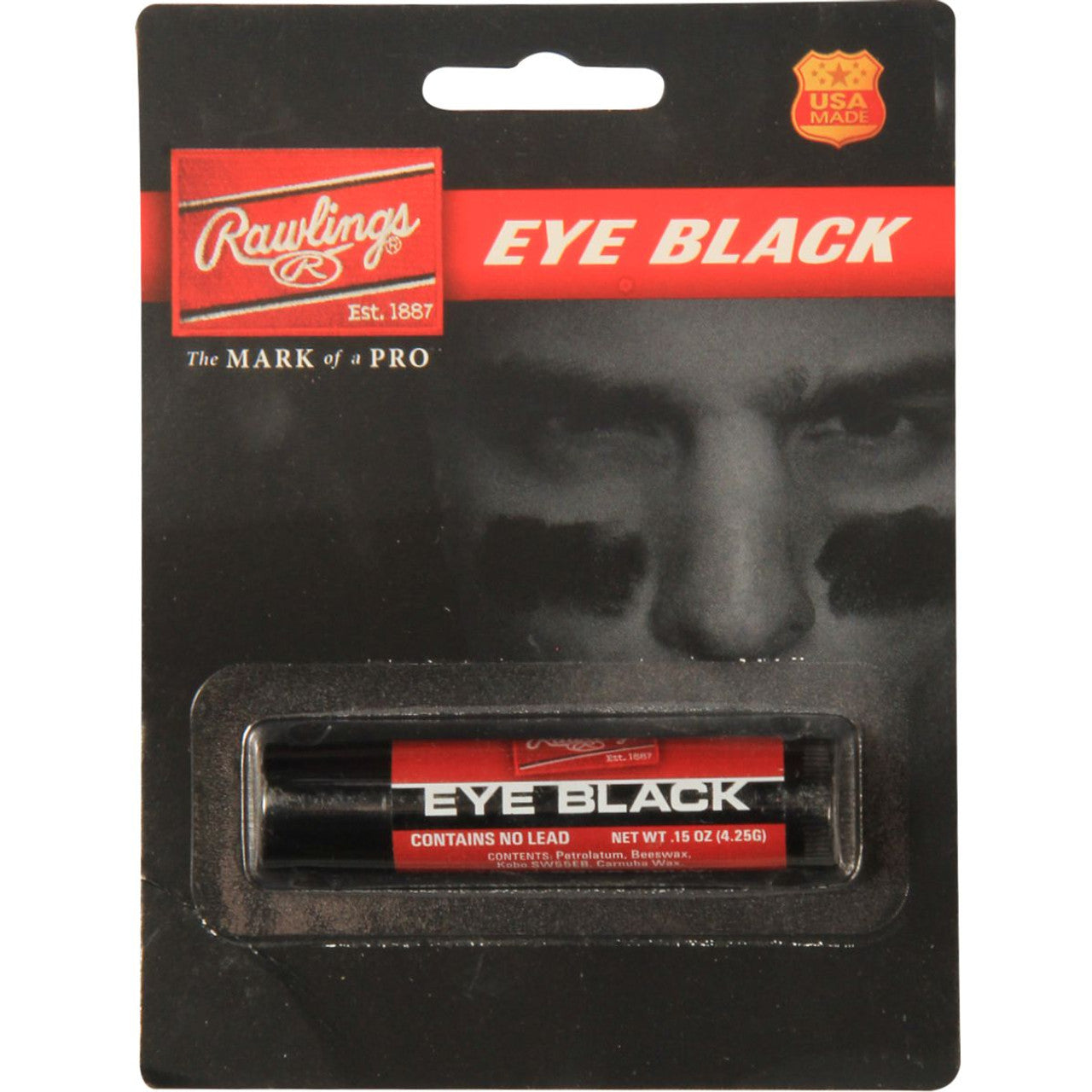 Rawlings Eye Black Stick EB - Anti-Glare Sports Eye Black for Baseball, Football, Lacrosse - Sweatproof & Long-Lasting Performance for Athletes