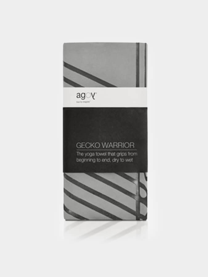 Agoy Gecko Warrior Non-Slip Yoga Towel - Premium Grip for Hot Yoga, Pilates & Workouts - Sweat Absorbent & Quick Dry Fitness Mat Cover