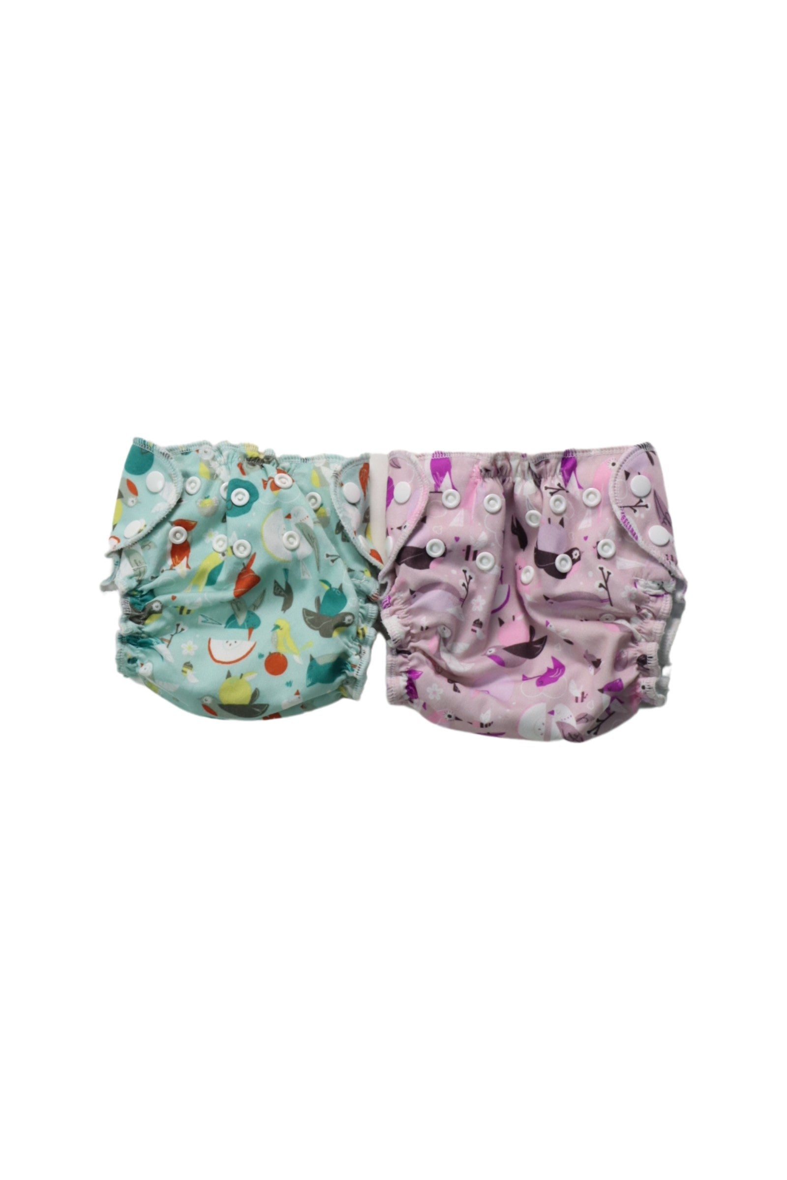 Apple Cheeks Cloth Diaper One Size (Size 1) - Eco-Friendly Reusable Baby Diapers Set of 2 - Perfect for Newborns, Infants & Toddlers at Home or On-the-Go