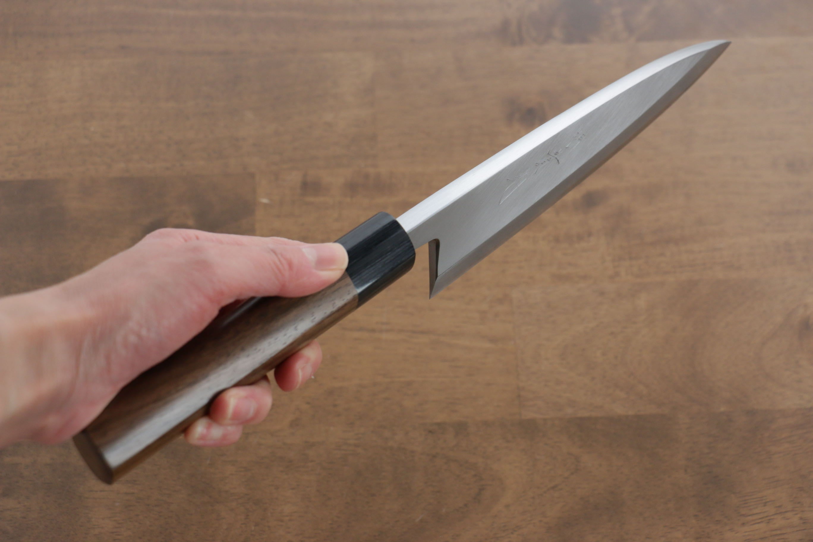 Premium Jikko White Steel No.2 Deba Knife 180mm - Authentic Japanese Chef Knife with Shitan Handle for Sushi, Fish Filleting & Professional Kitchen Use