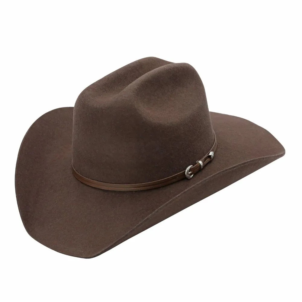 Peter Grimm Oliver Wool Felt Cowboy Hat for Men - Western Style Rancher Hat with Wide Brim - Perfect for Rodeo, Country Music Festivals & Outdoor Adventures