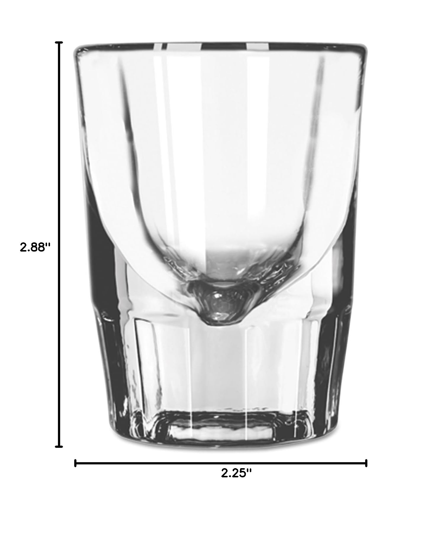 Premium 1.5 oz Whiskey Shot Glasses Set of 48 - Fluted Lined Design for Bars, Parties & Home Entertaining - Durable Glassware for Liquor, Tequila & Spirits Tasting