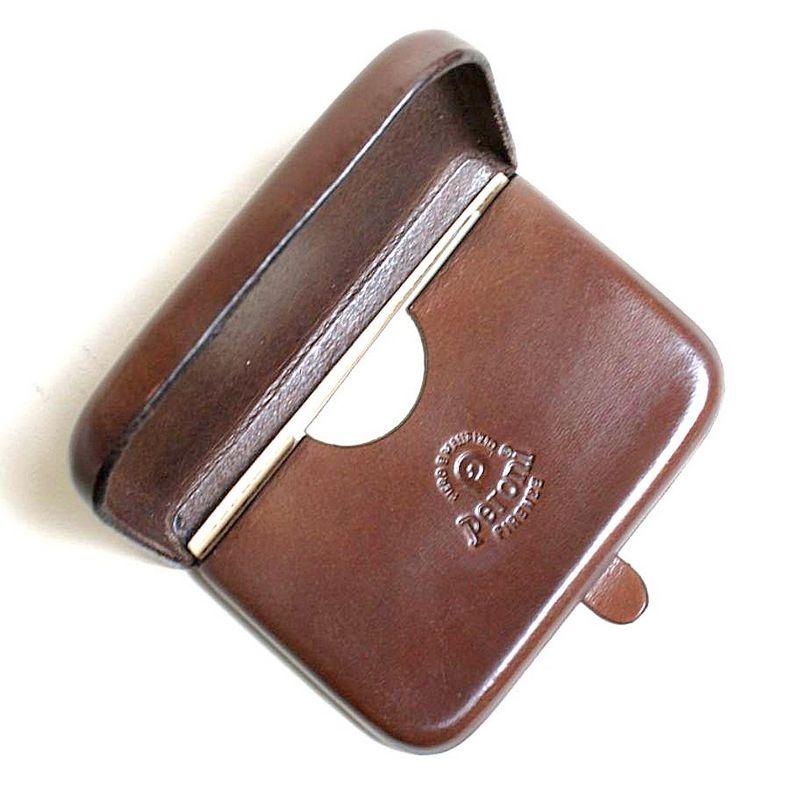 Peroni Firenze Genuine Leather Card Holder Wallet - Burgundy Red Slim RFID Blocking for Men & Women | Perfect for Business Cards, Credit Cards & ID