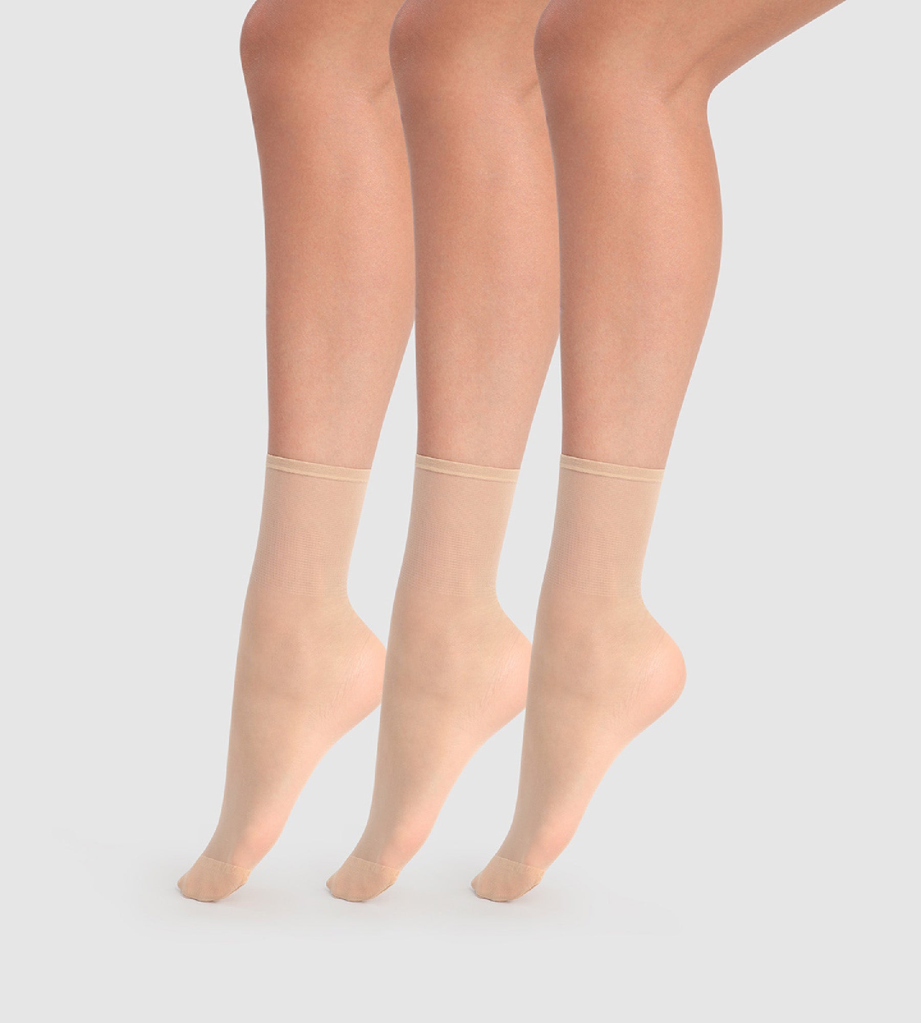 3 Pack Sheer Capri Beauty Socks 20D - Comfortable & Stylish Nylon Stockings for Women, Perfect for Everyday Wear, Office, and Special Occasions