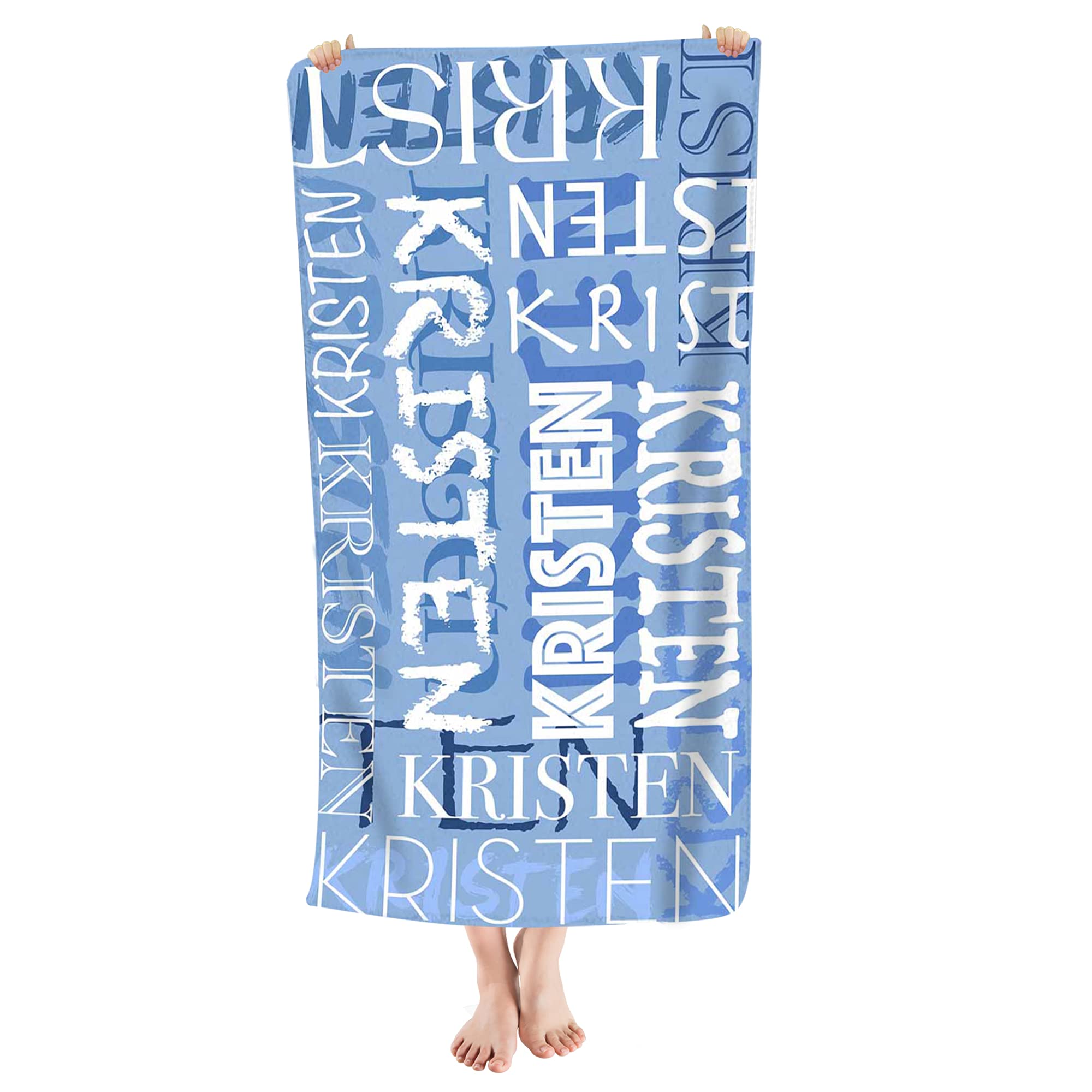 Custom Personalized Beach Towel with Name - 30
