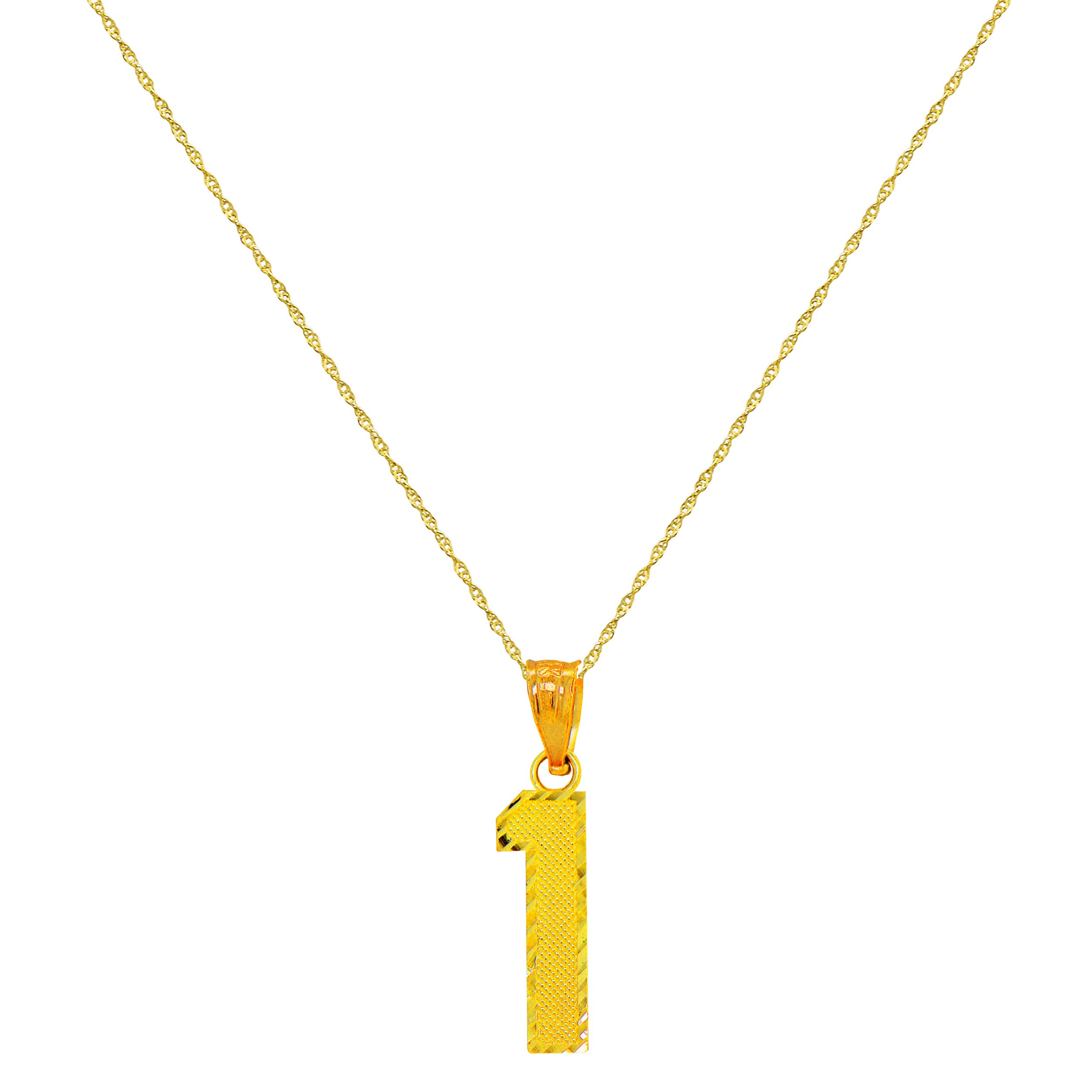 10K Authentic Gold Number Charm Necklace - Personalized Birthday Gift for Women & Girls - Perfect for Anniversaries, Graduations & Special Occasions