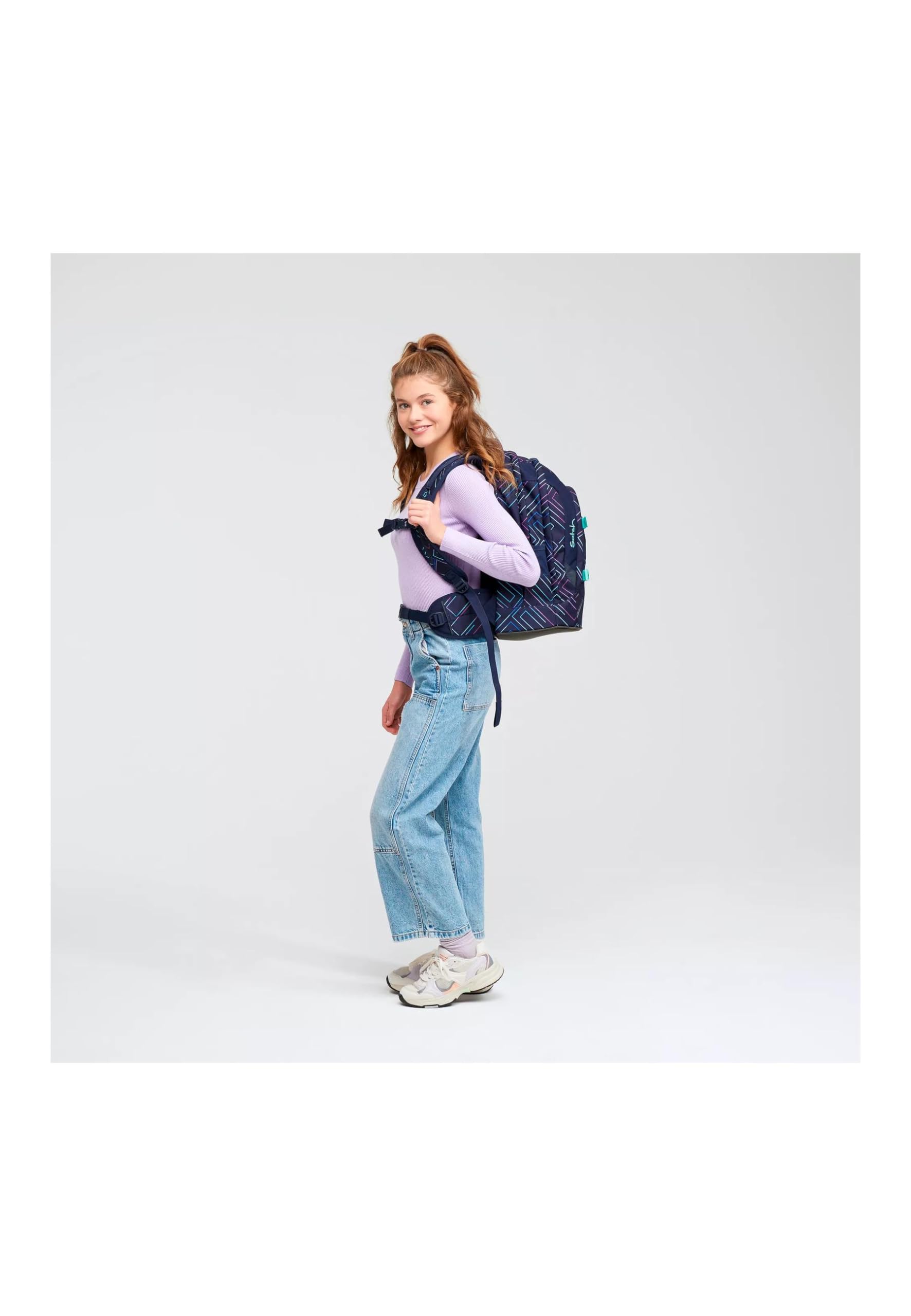 Satch Pack Laser Backpack for Kids & Teens - Unisex Violet (Morado) School Backpack, Lightweight Durable Daypack for School, Travel & Outdoor Activities