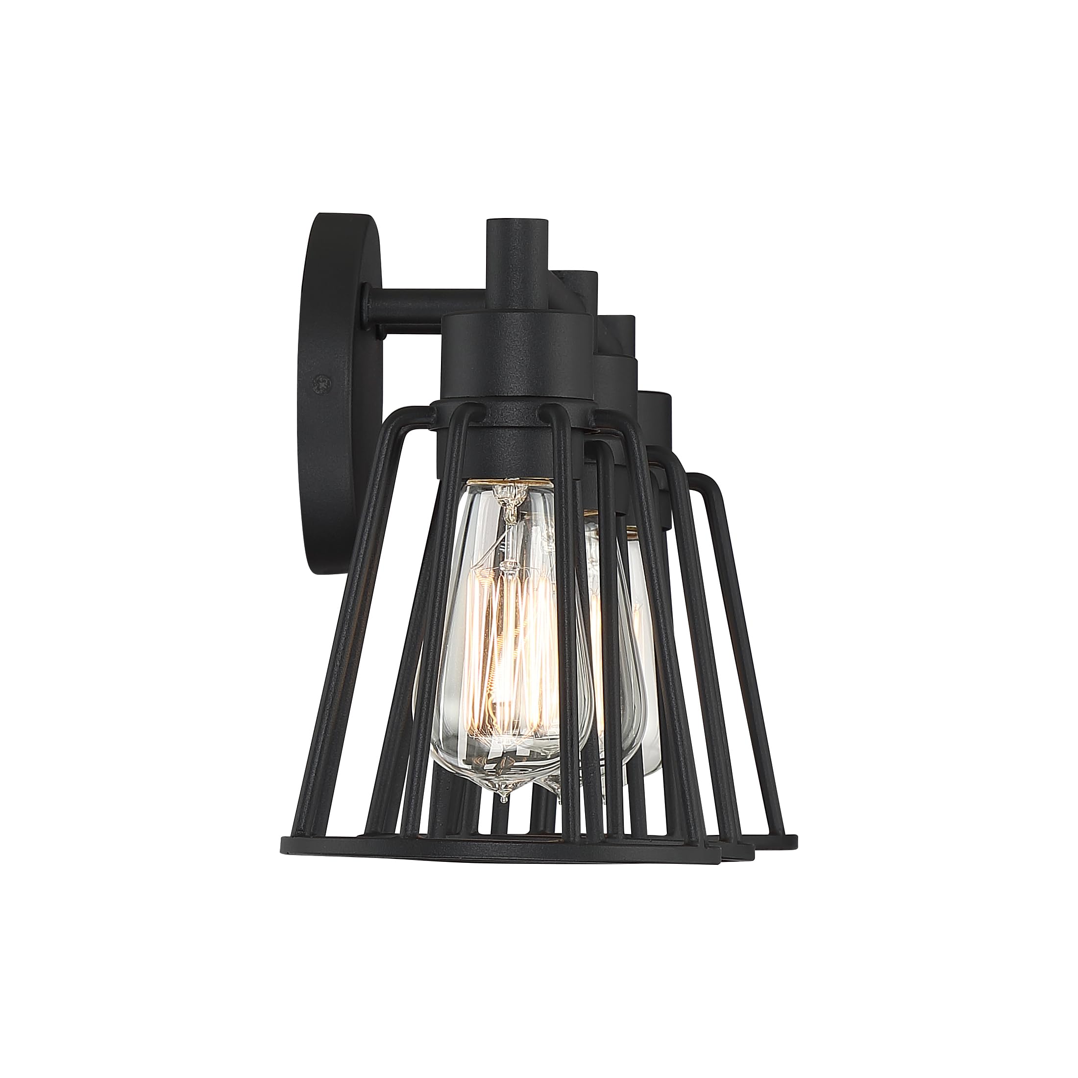 Quoizel Atticus 3-Light Earth Black Bathroom Vanity Light - Perfect for Modern Home Decor & Spa-Like Ambience