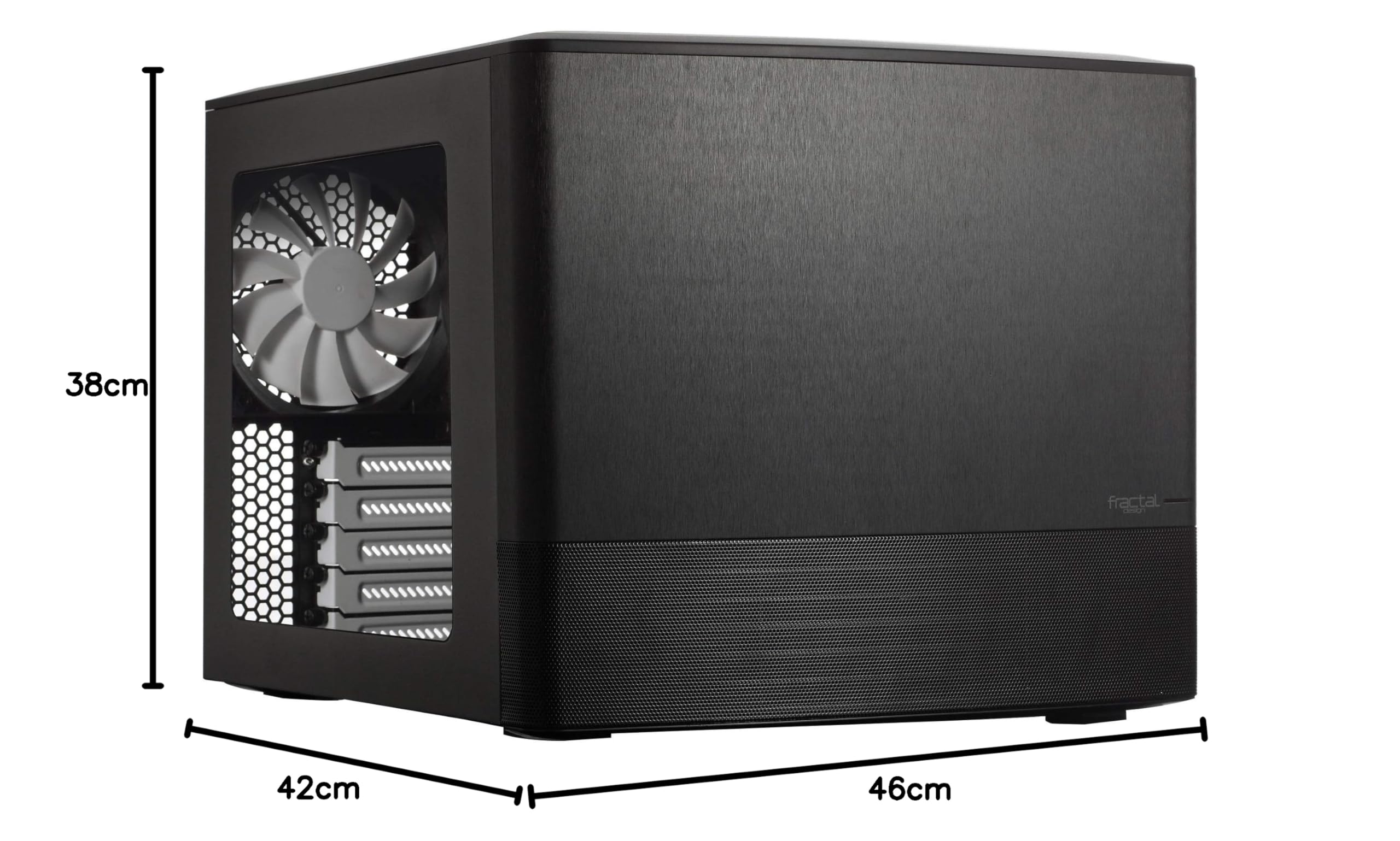 Fractal Design Node 804 Black Micro ATX Computer Case - Compact Cube PC Chassis for Gaming & Home Theater Systems