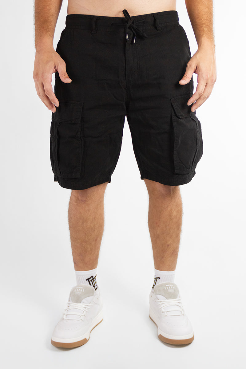 Bermuda DC Men's Walking Shorts Tundra Cargo Black - Comfortable Casual Shorts for Outdoor Activities, Hiking, and Travel
